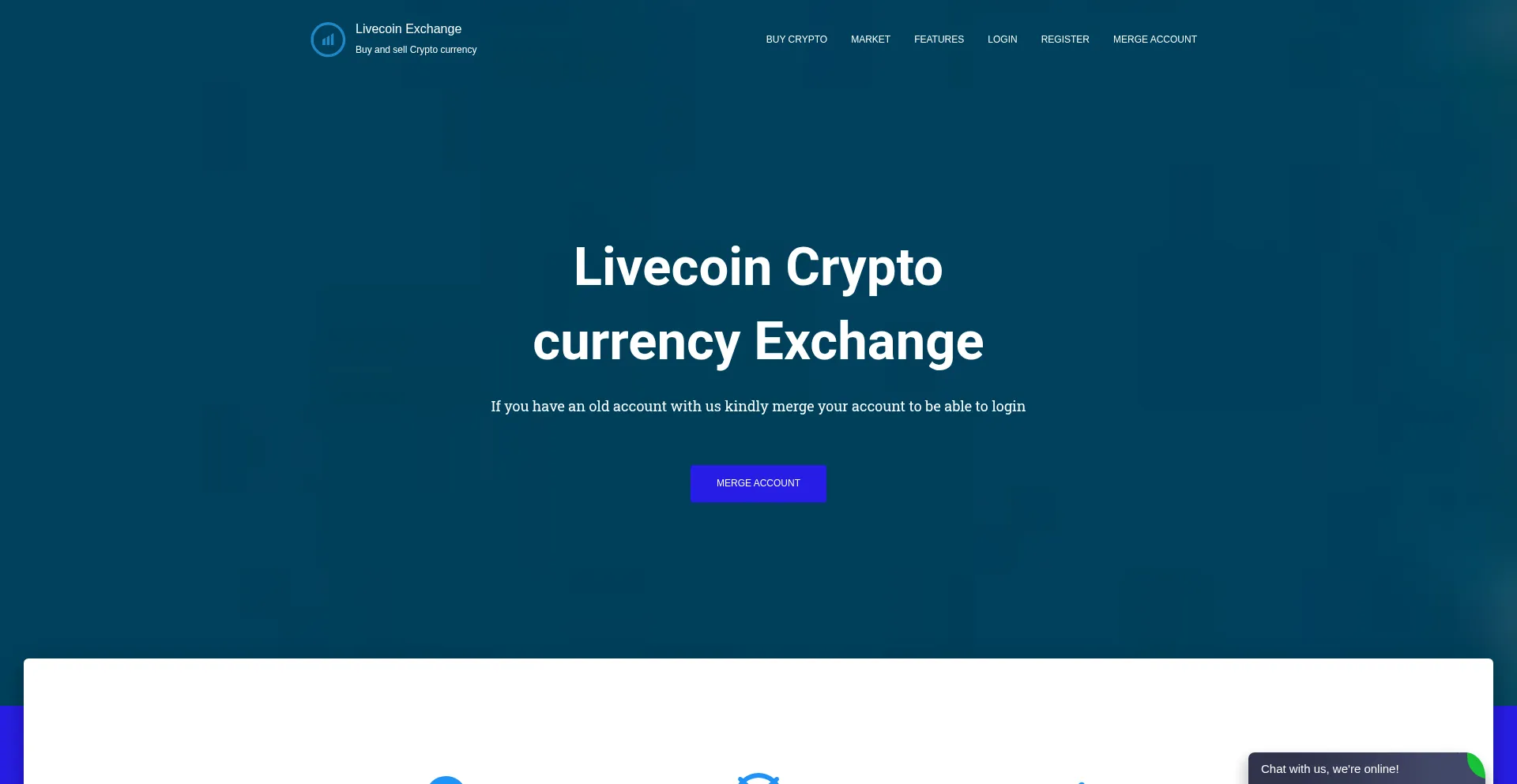 Website screenshot of Livecoin.exchange