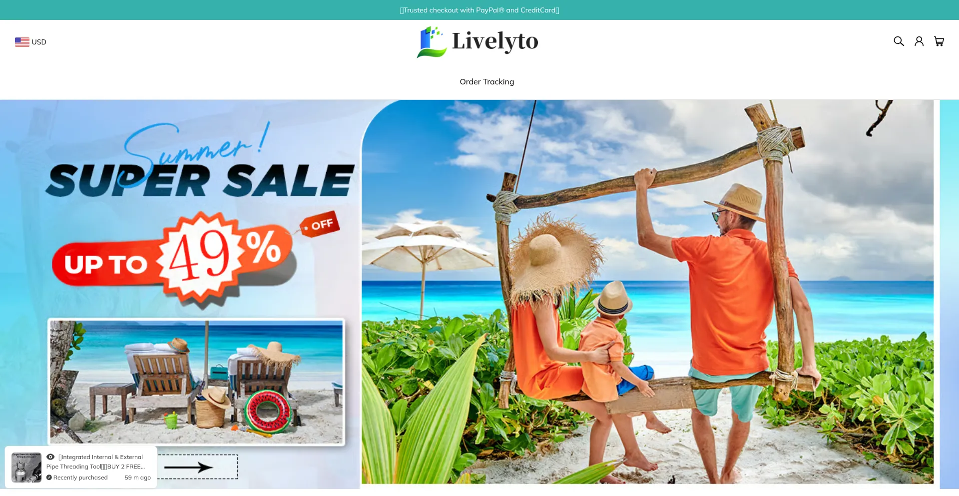 Website screenshot of Livelyto.com