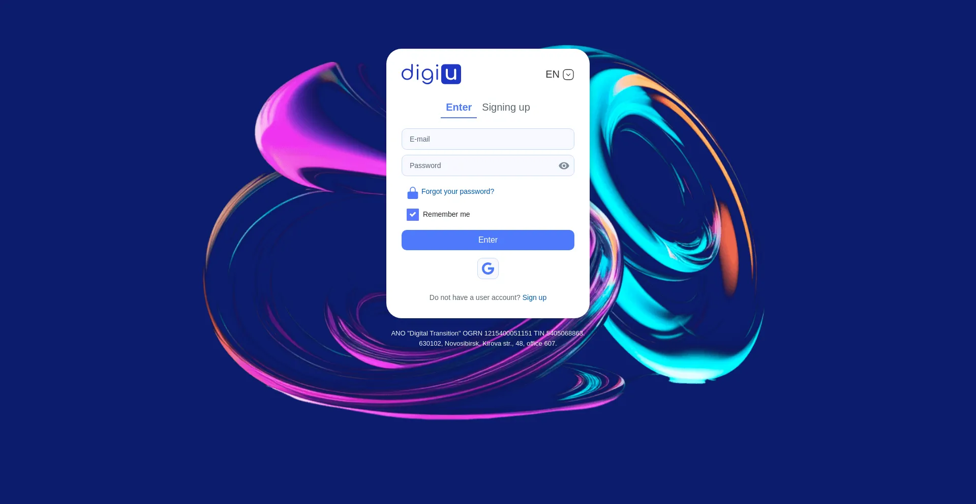 Website screenshot of Lk.digiu.ai