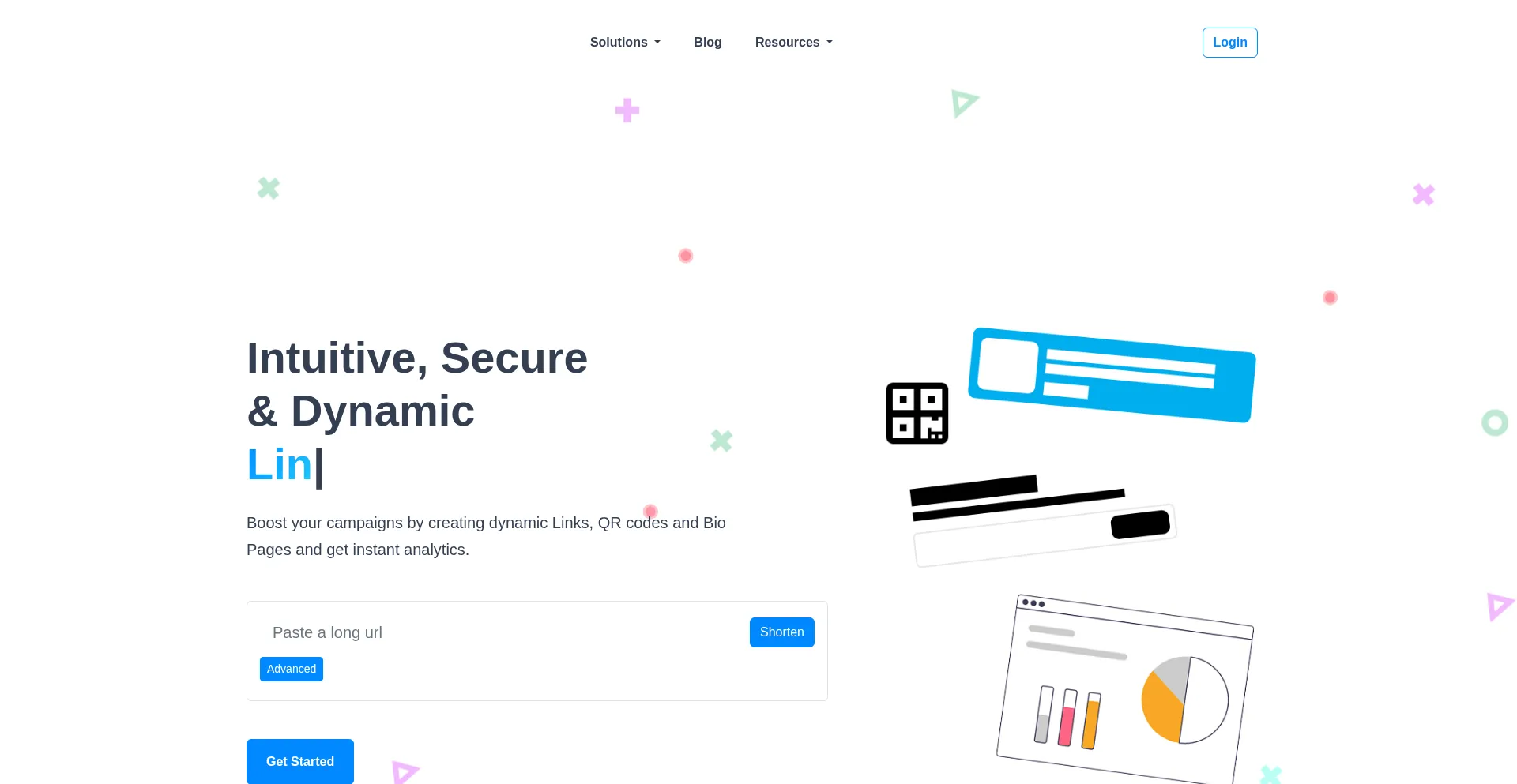 Website screenshot of Lnkbits.com