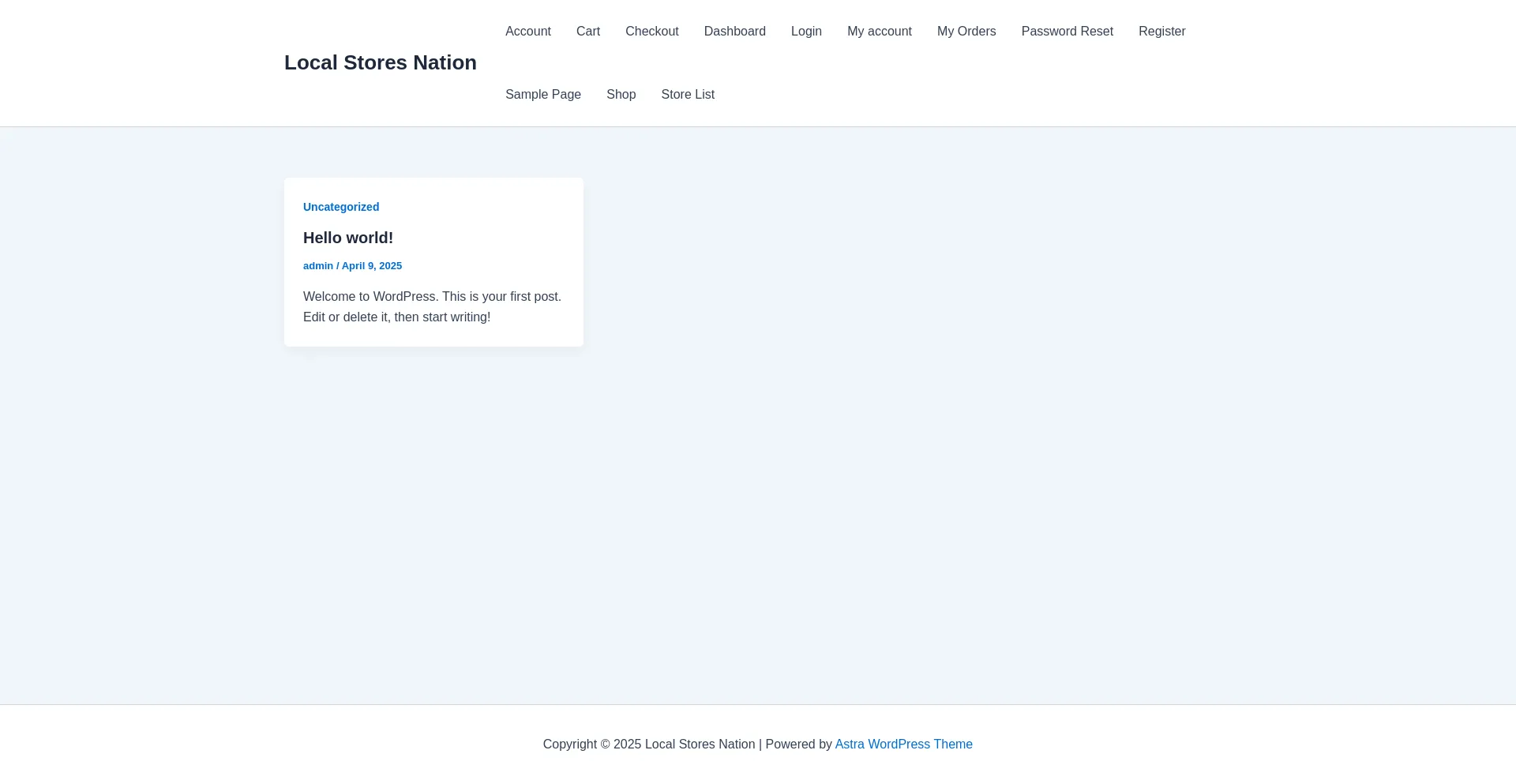 Website screenshot of Localstoresnation.co.za