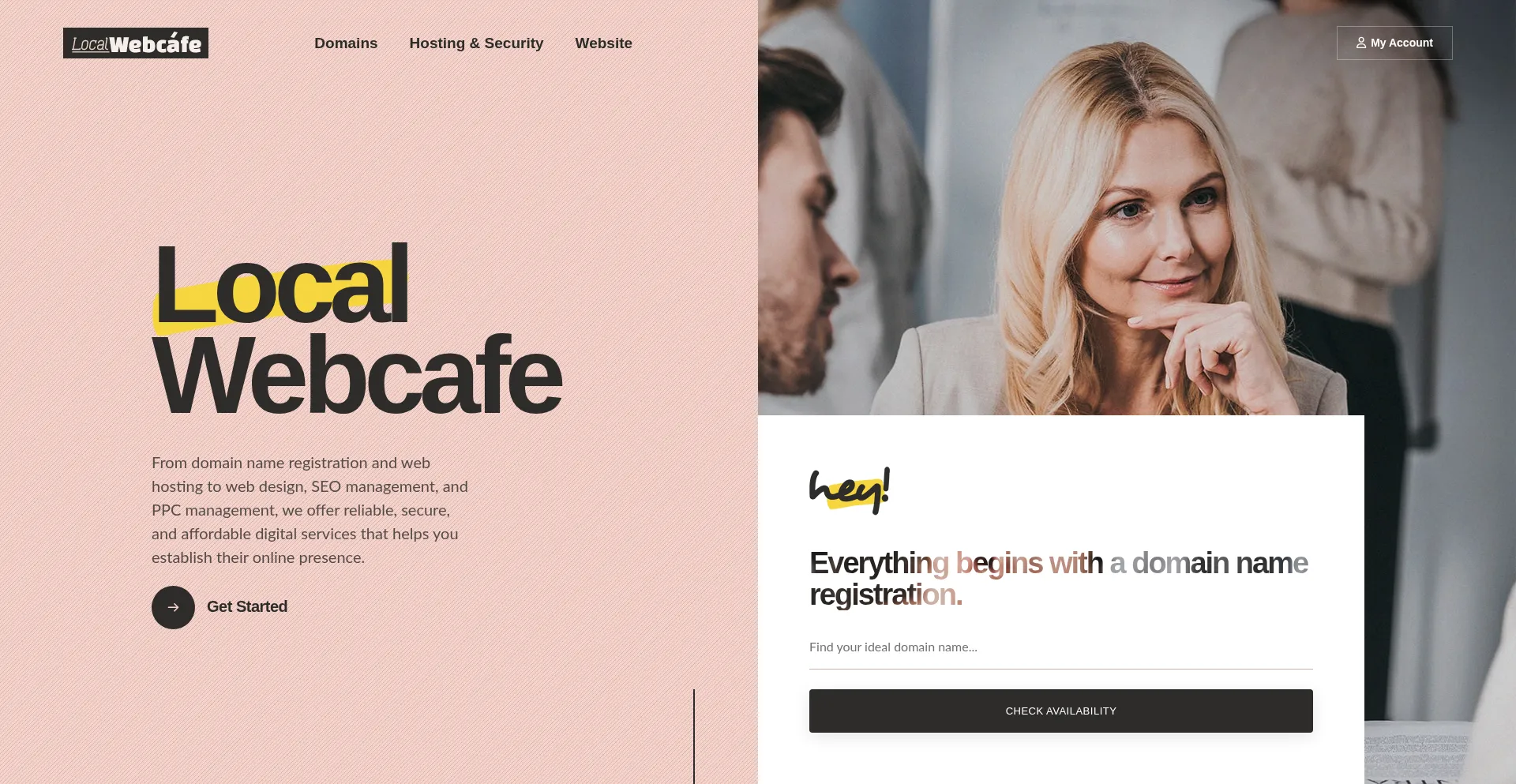 Website screenshot of Localwebcafe.co.uk