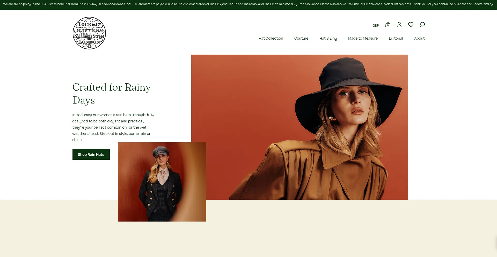 Website screenshot of Lockhatters.com