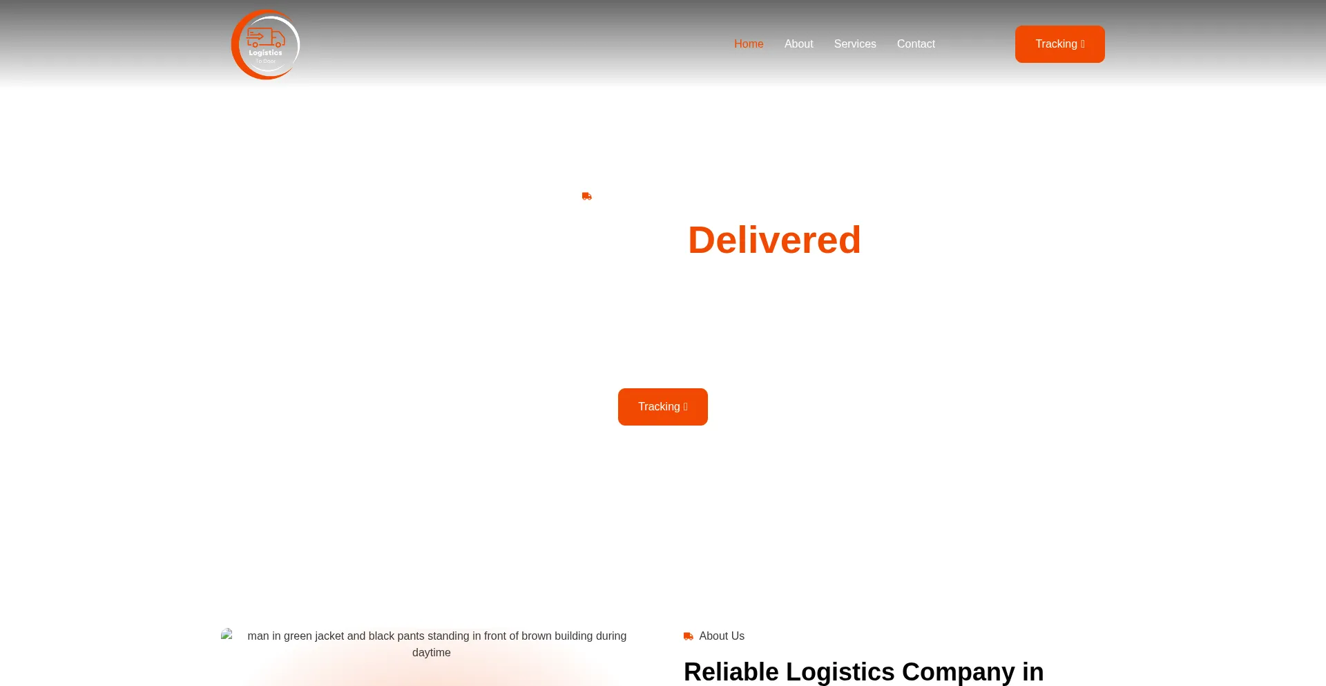 Website screenshot of Logistics2door.com