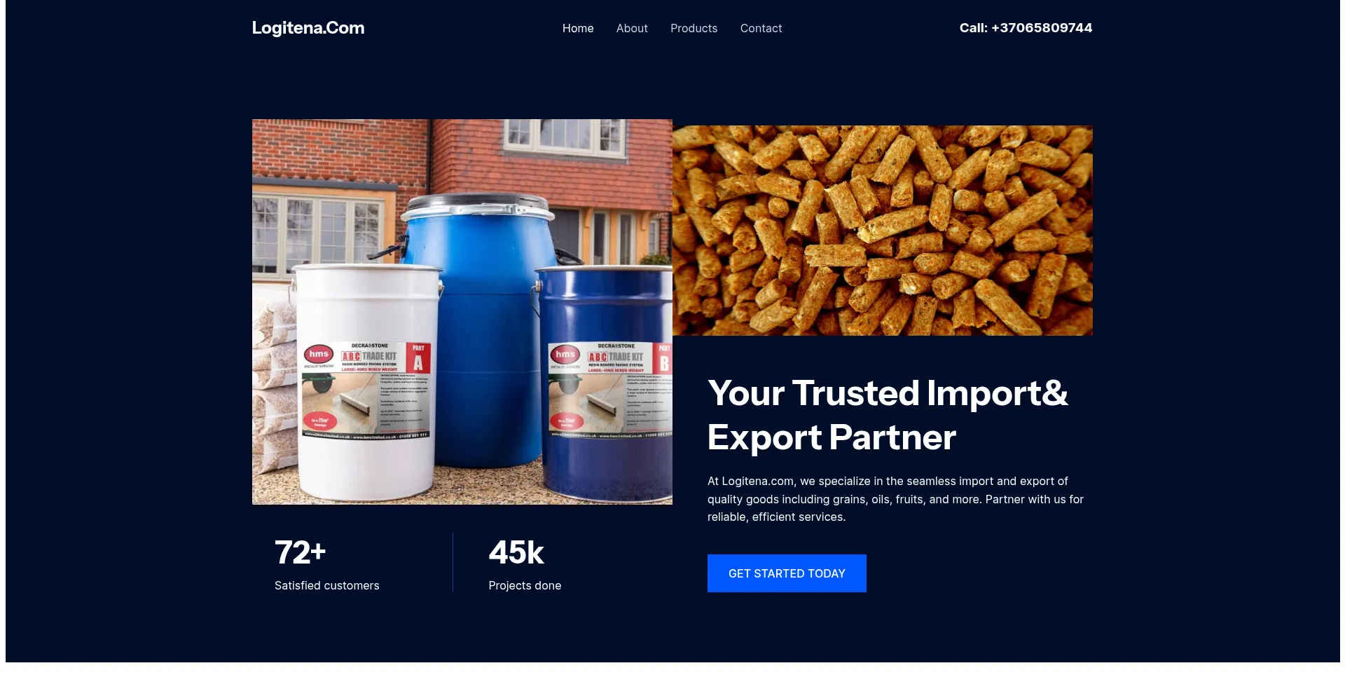 Website screenshot of Logitena.com