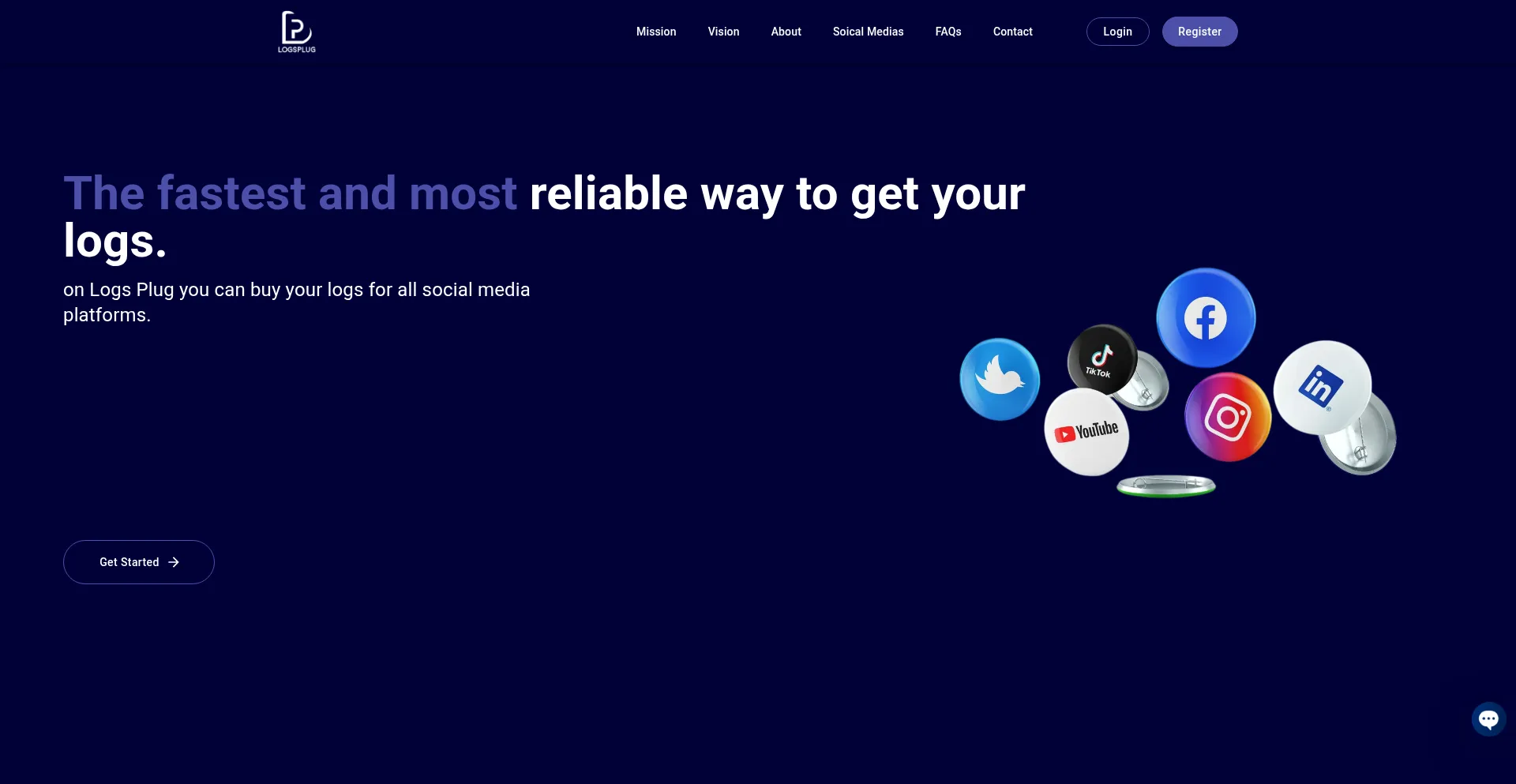 Website screenshot of Logsplug.com