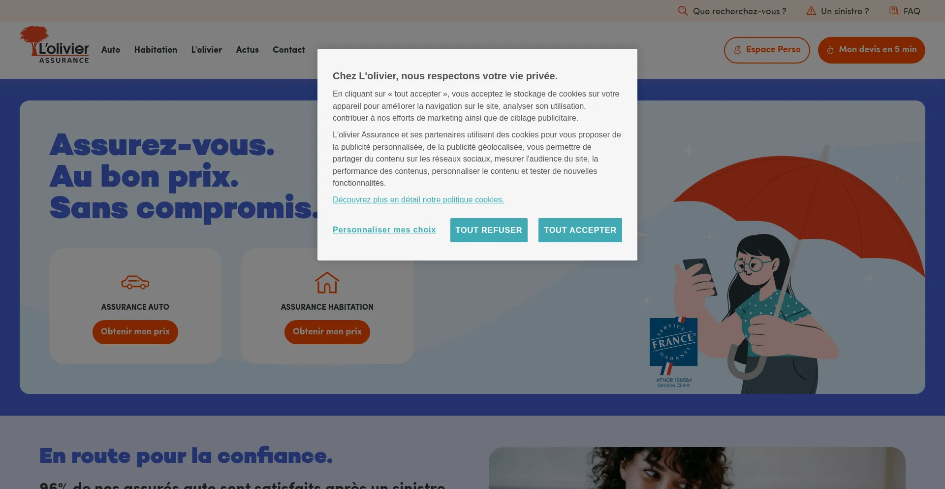 Website screenshot of Lolivier.fr