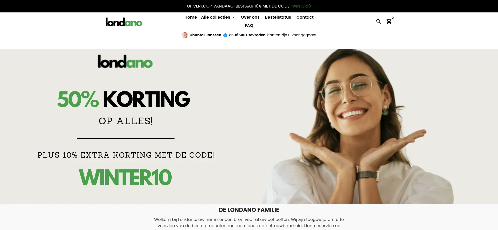 Website screenshot of Londano.nl
