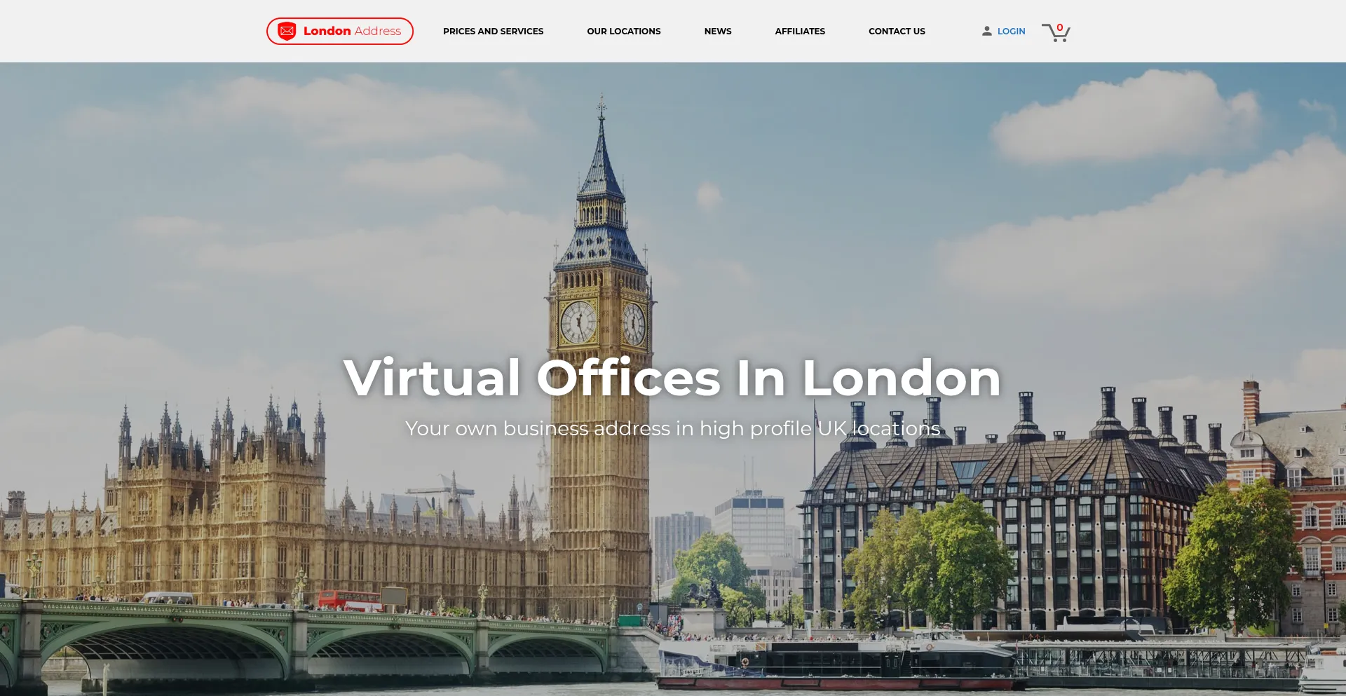Website screenshot of Londonaddress.com
