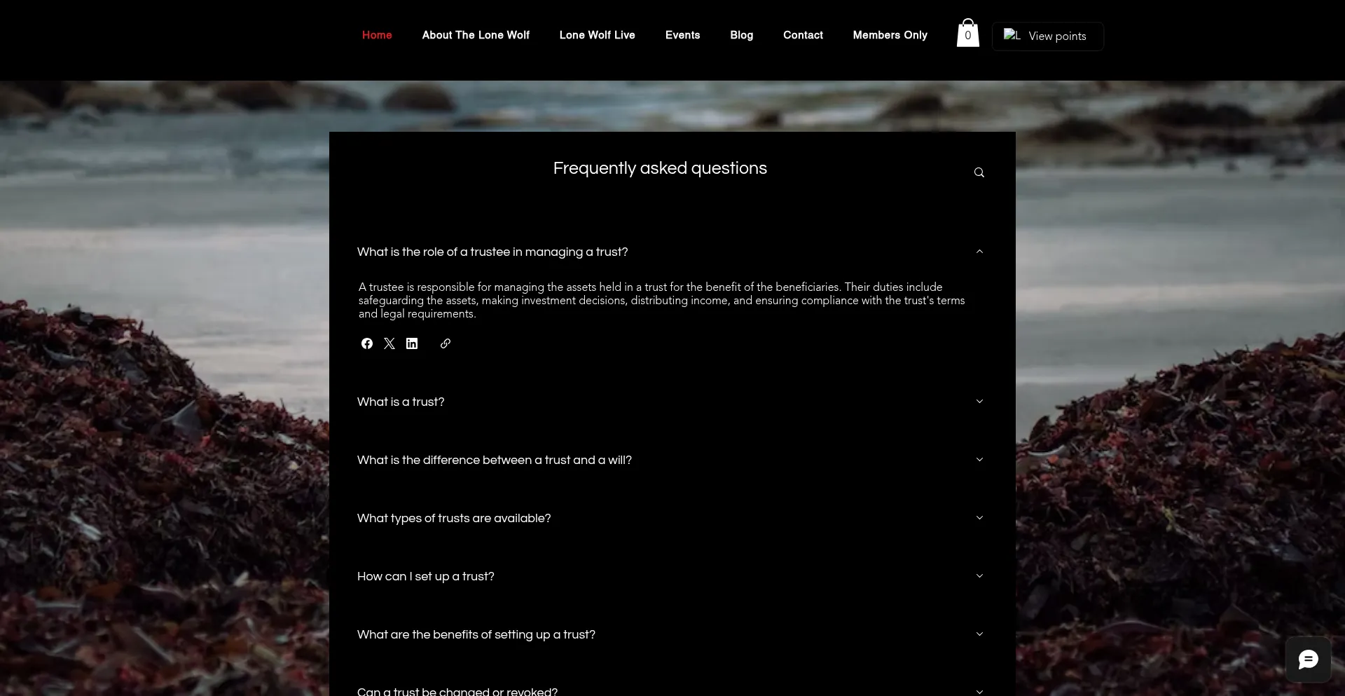 Website screenshot of Lonewolfpack.net
