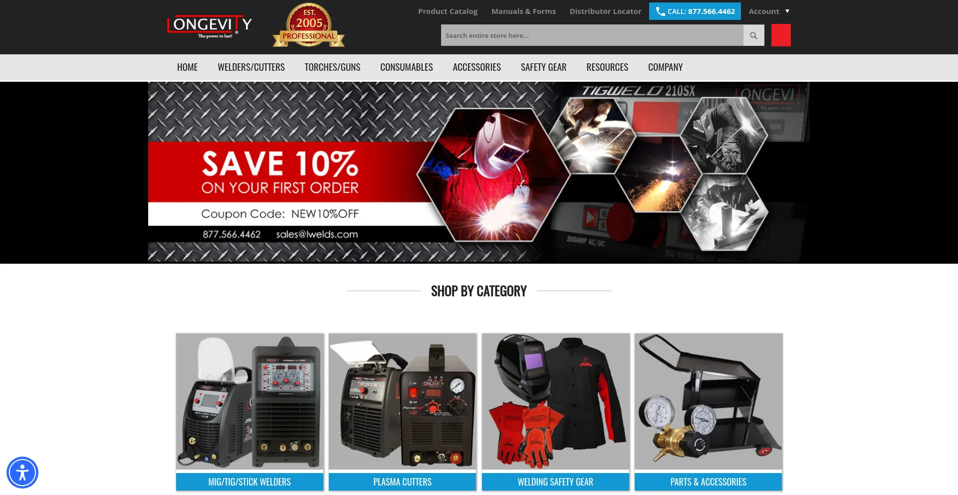 Website screenshot of Longevity-inc.com