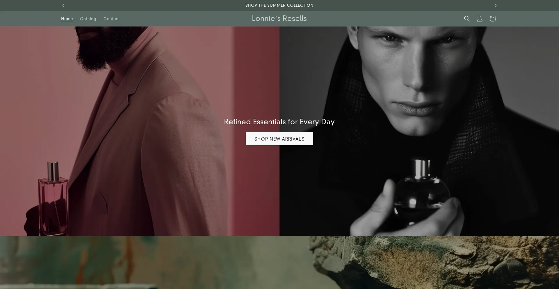 Website screenshot of Lonnieresells.myshopify.com