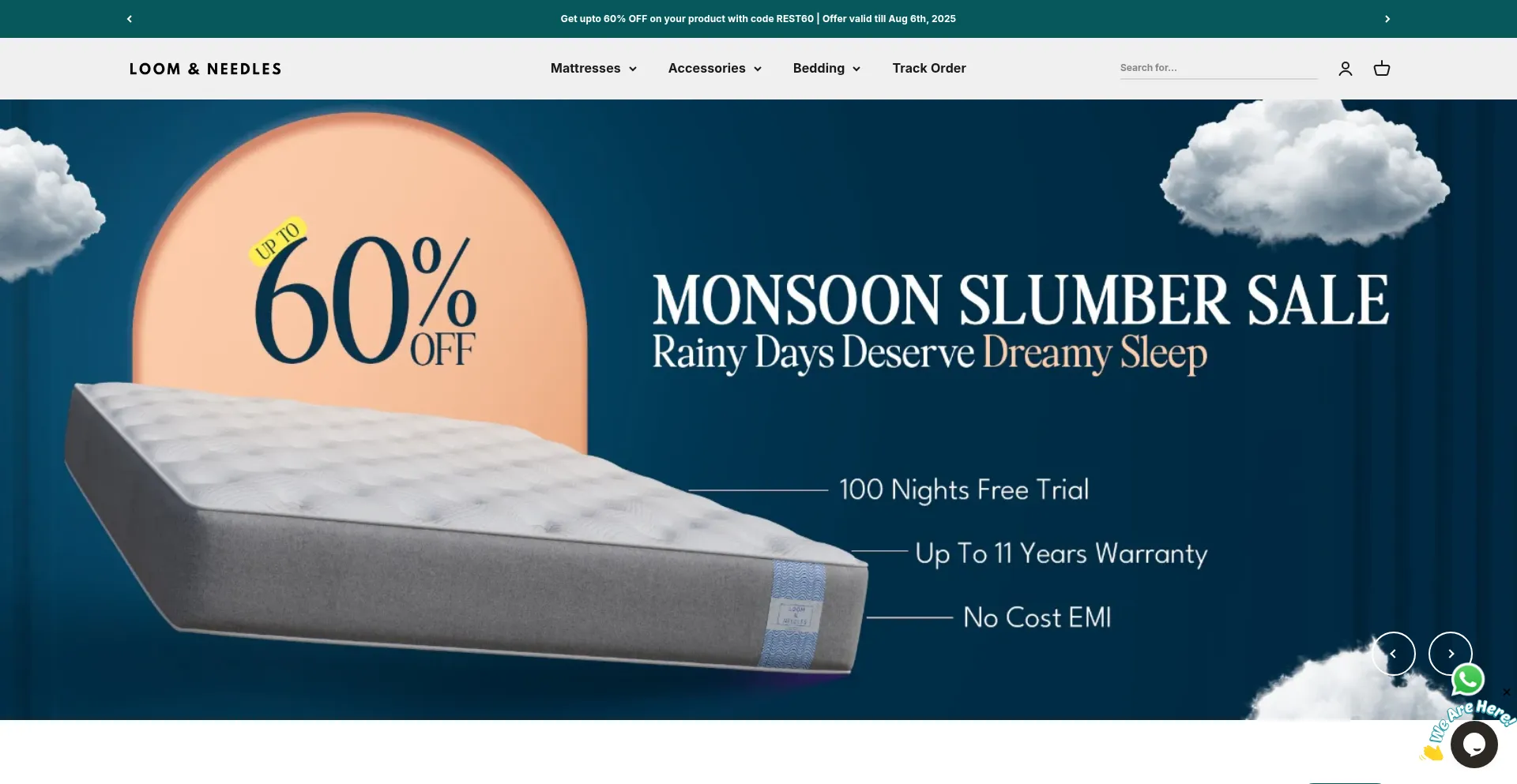 Website screenshot of Loomandneedles.com