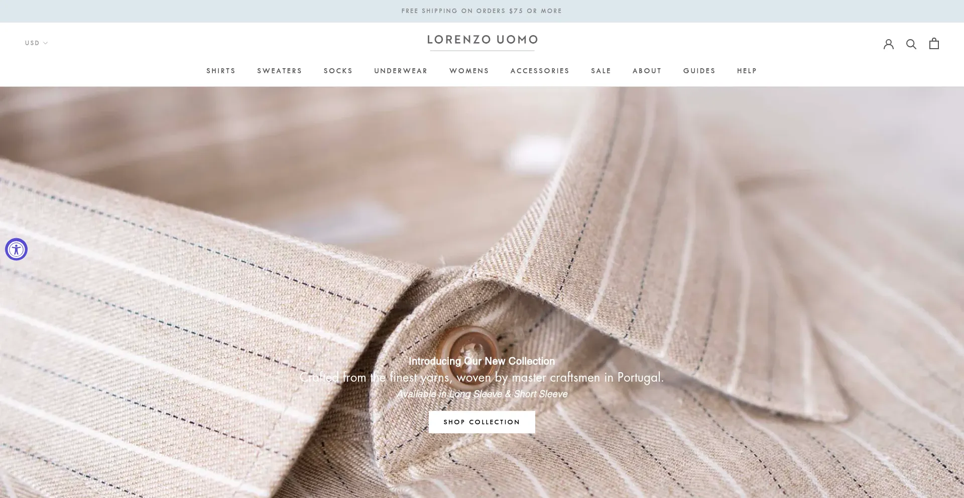 Website screenshot of Lorenzouomo.com