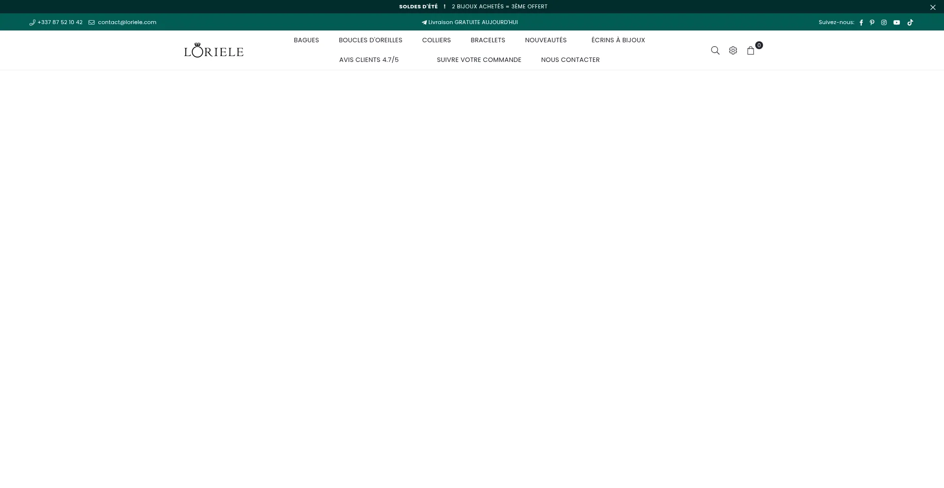 Website screenshot of Loriele.com