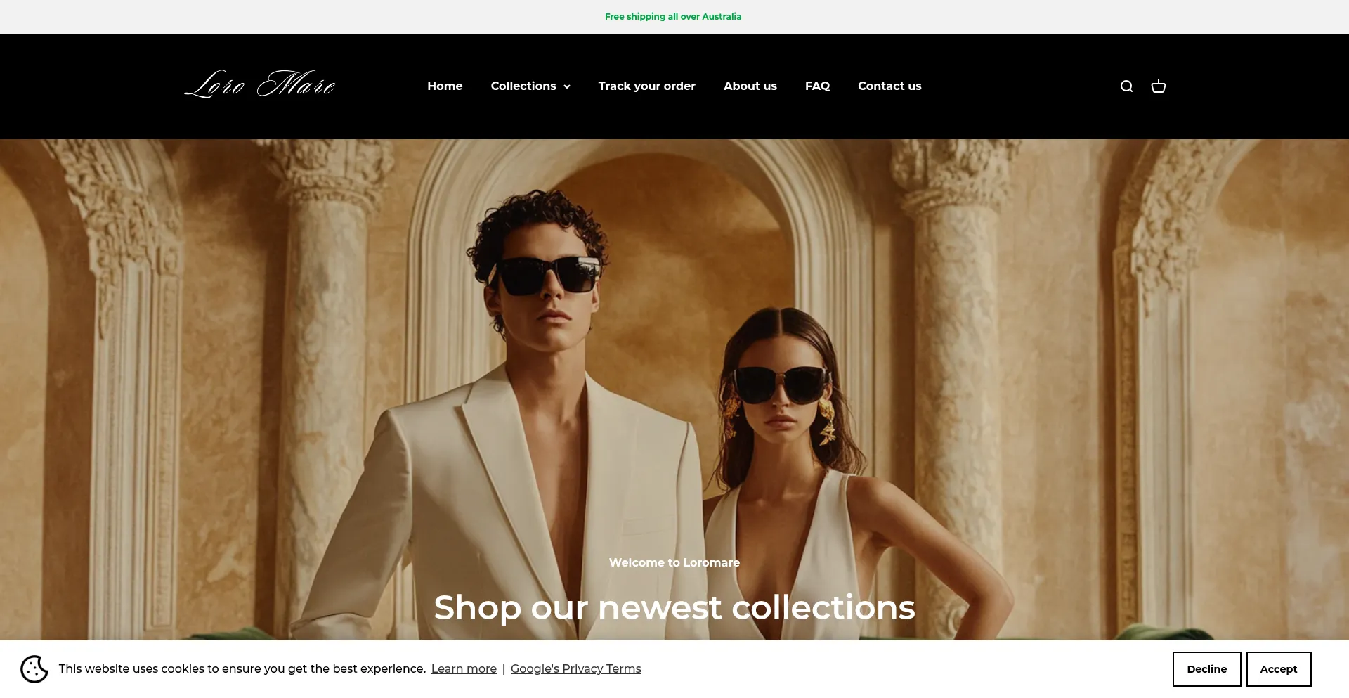 Website screenshot of Loromare.com
