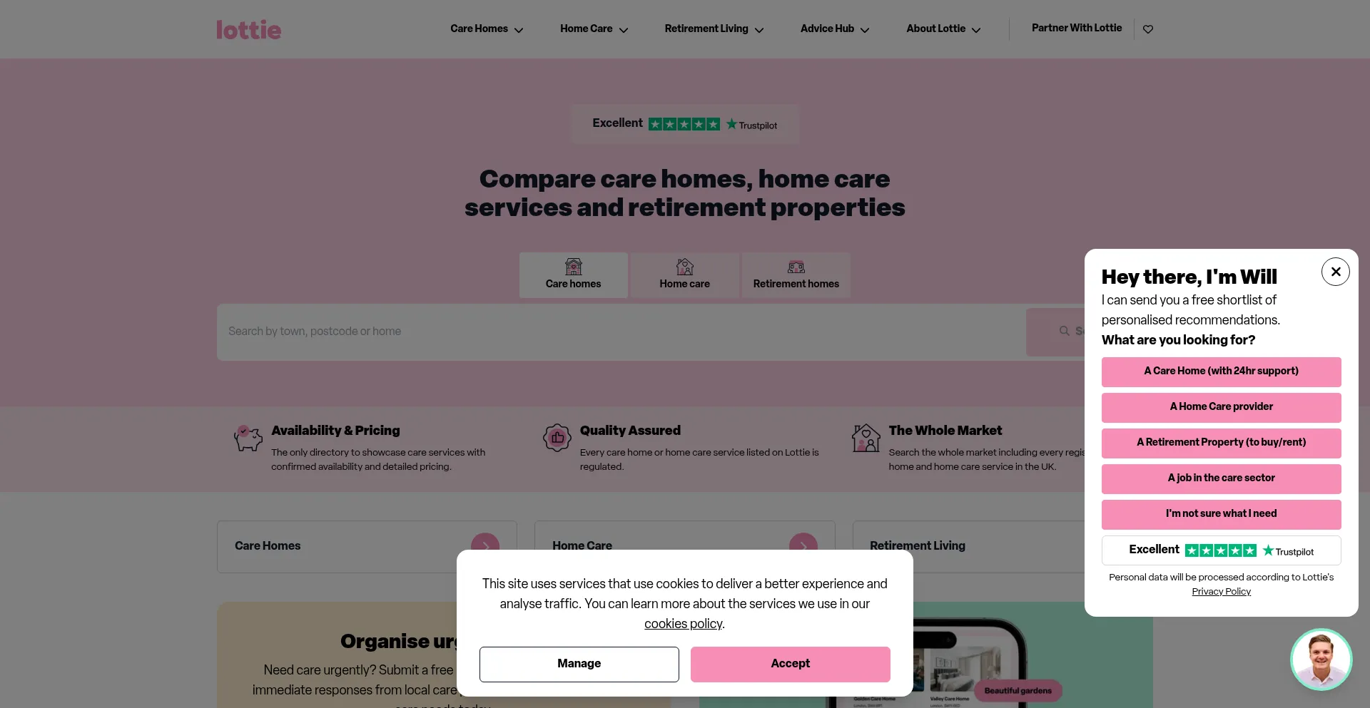 Website screenshot of Lottie.org