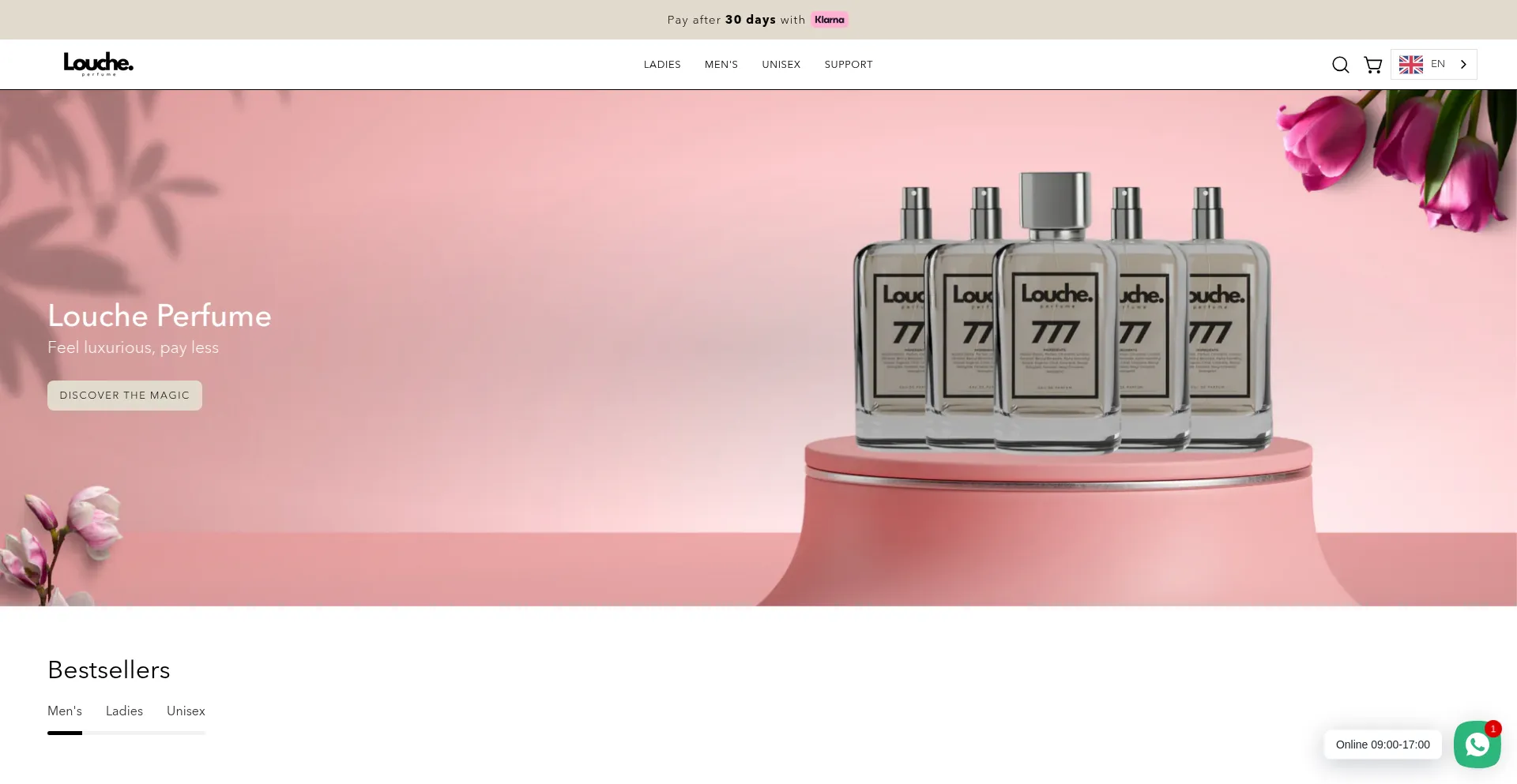 Website screenshot of Loucheperfume.com