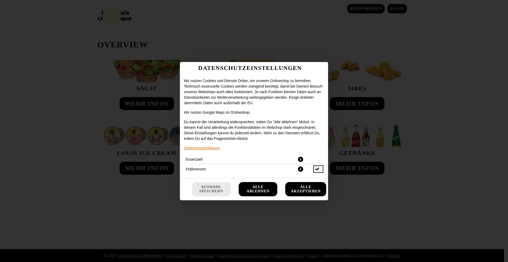 Website screenshot of Louis-croque.de