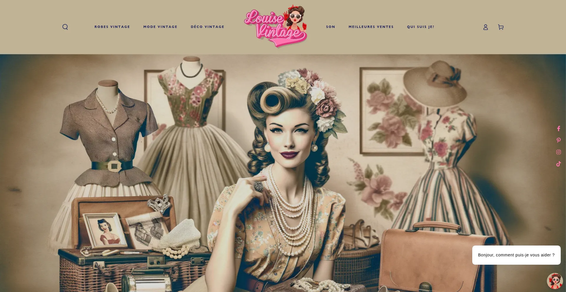 Website screenshot of Louise-vintage.com