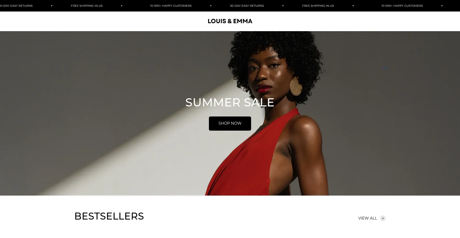 Website screenshot of Louisemma-boutique.com