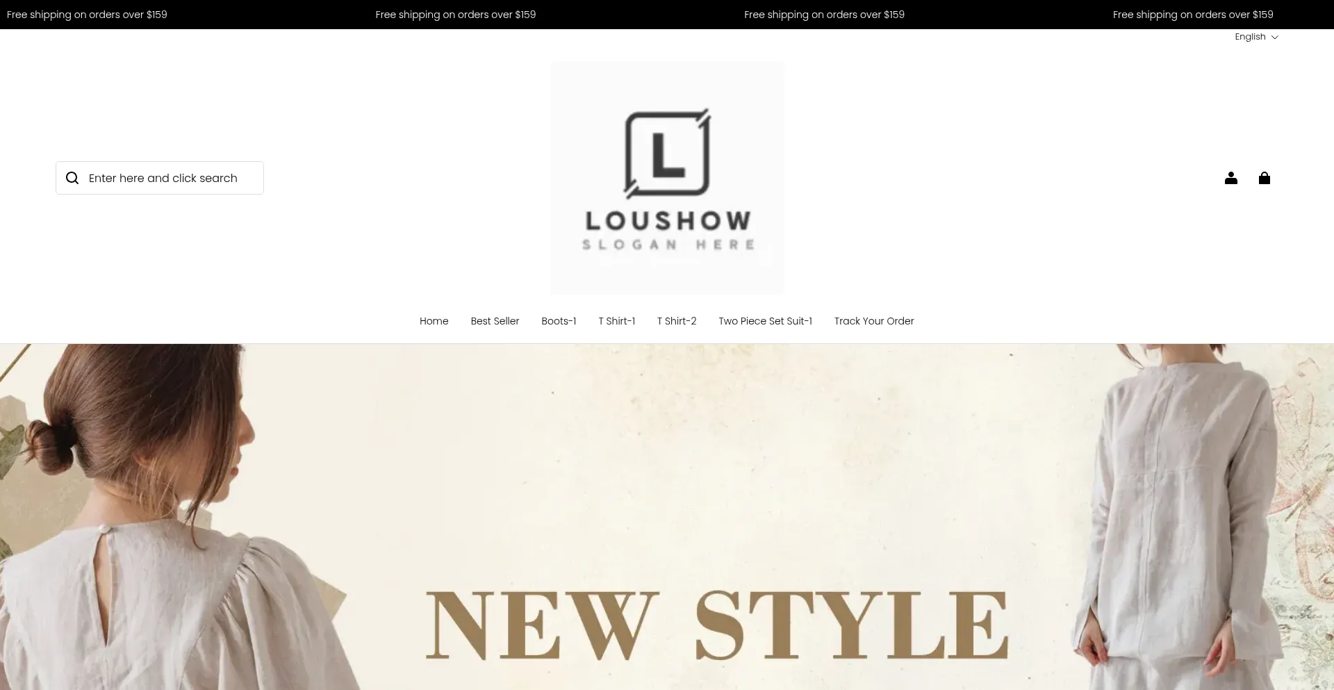 Website screenshot of Loushow.com