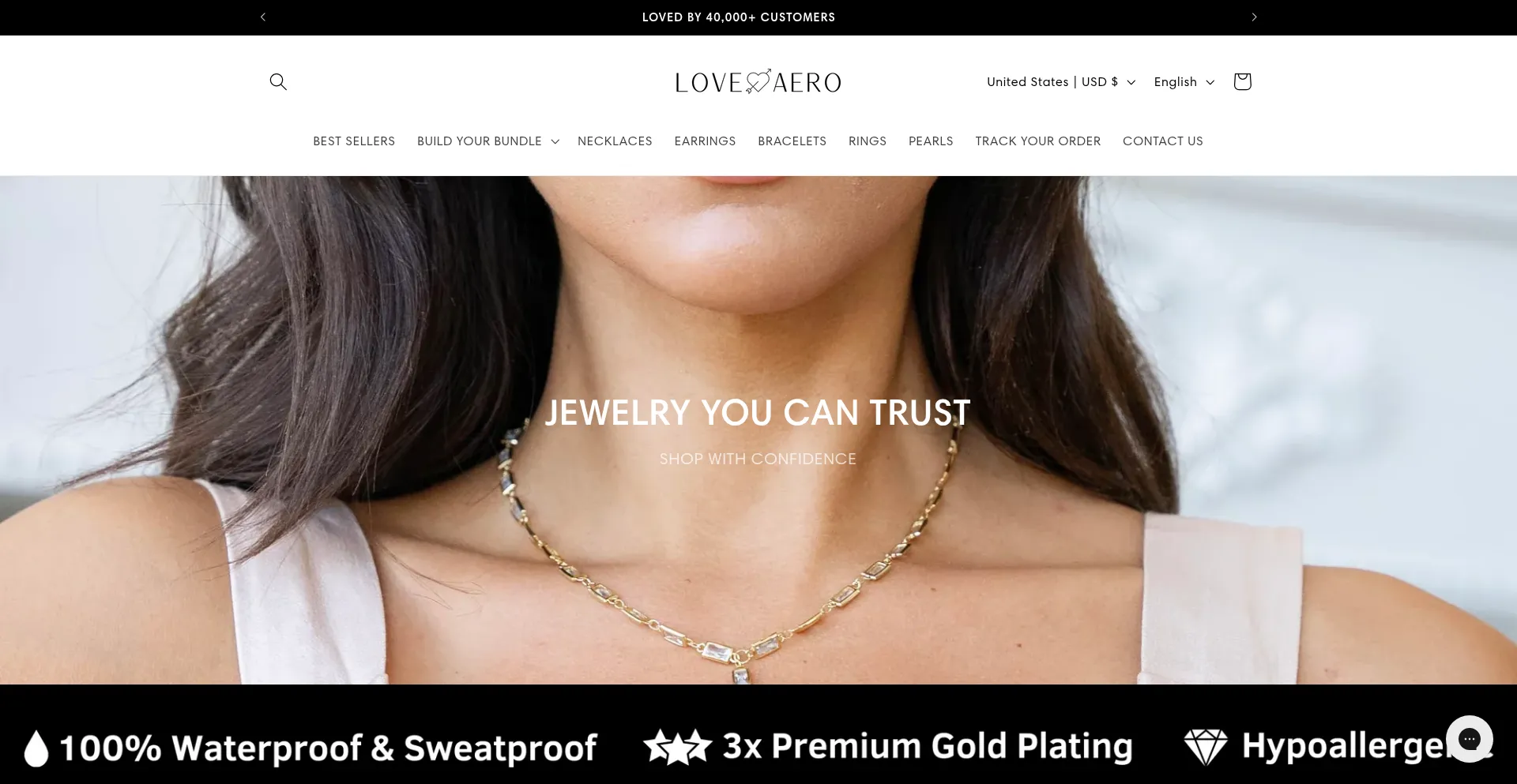 Website screenshot of Loveaero.co