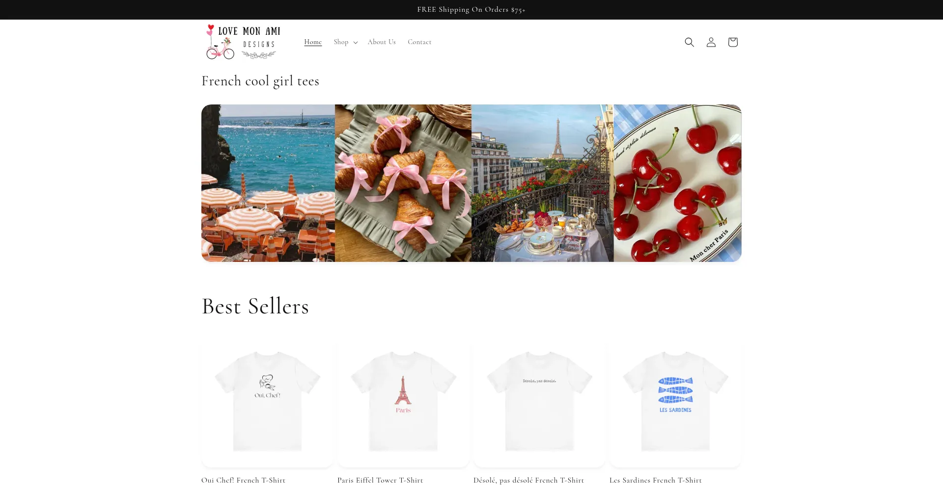 Website screenshot of Lovemonamidesigns.com