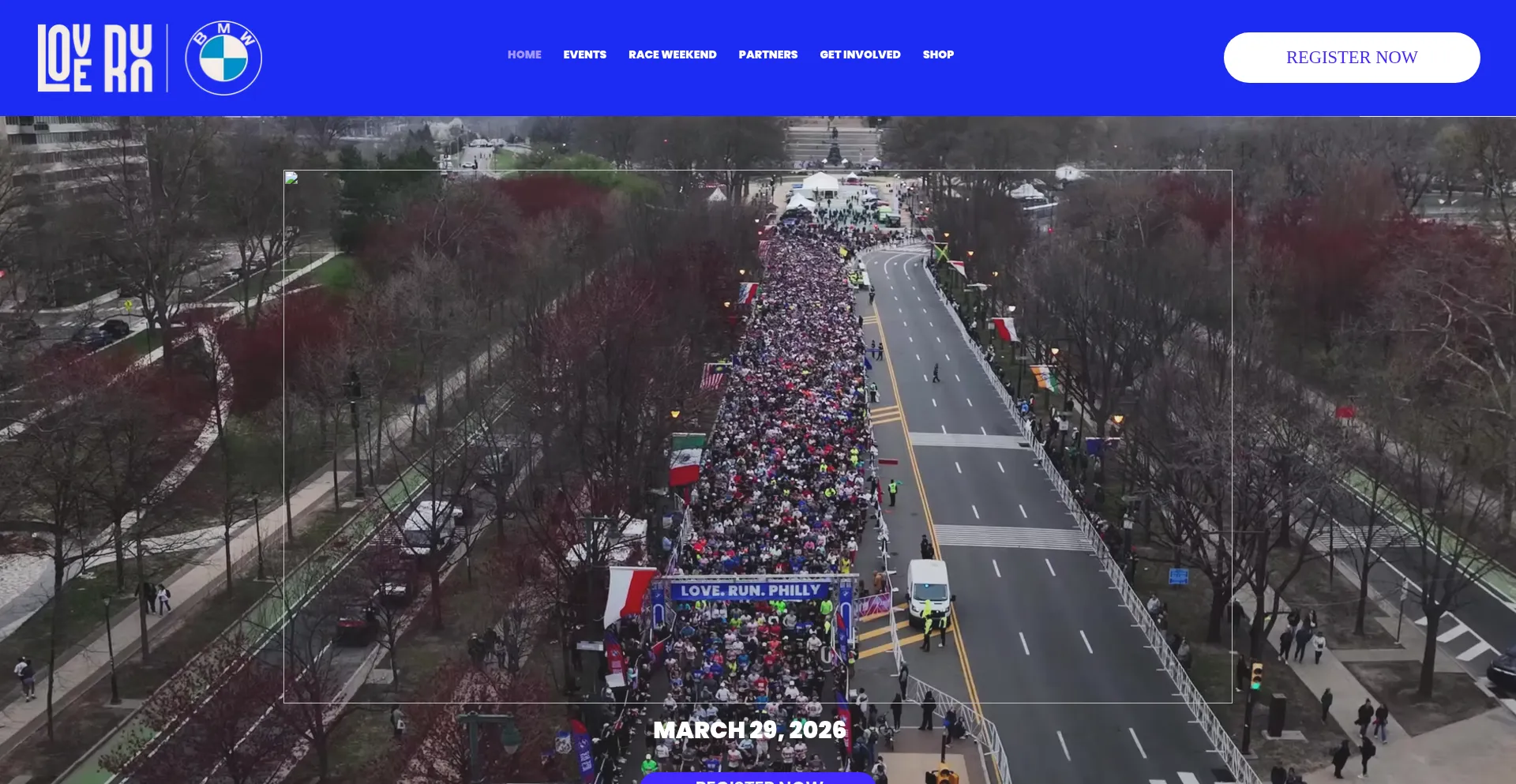 Website screenshot of Loverunphilly.com