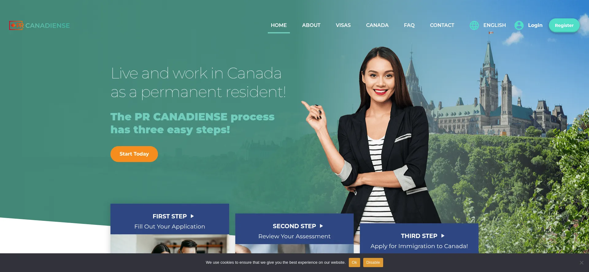 Website screenshot of Lp.prcanadiense.com