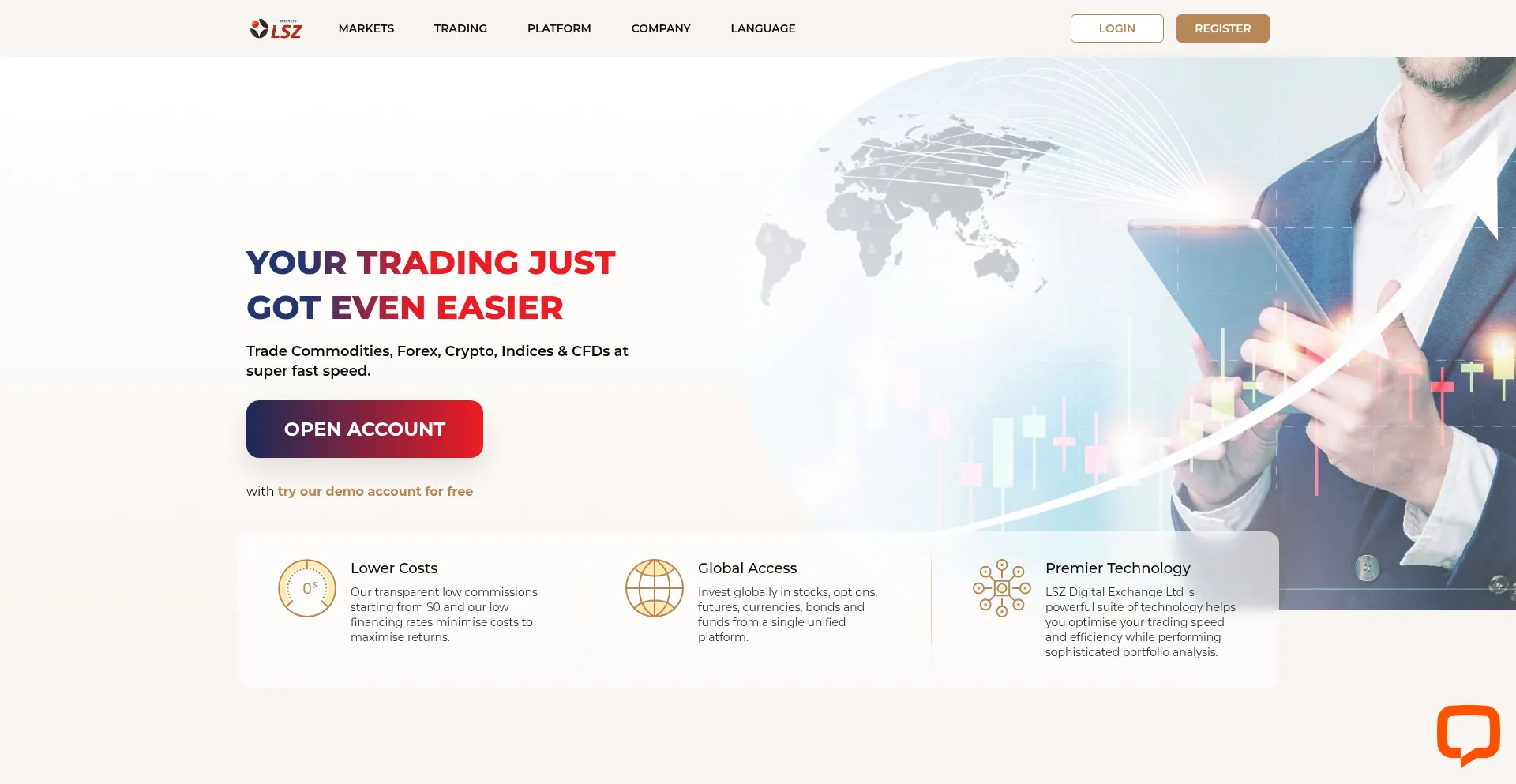 Website screenshot of Lszdigital.com