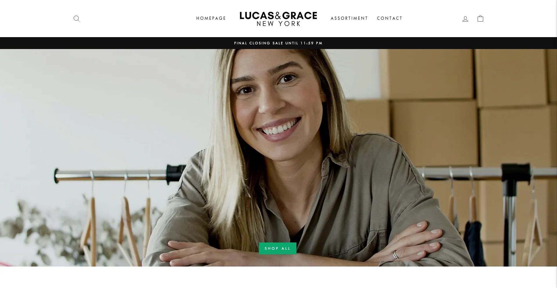 Website screenshot of Lucas-grace.com