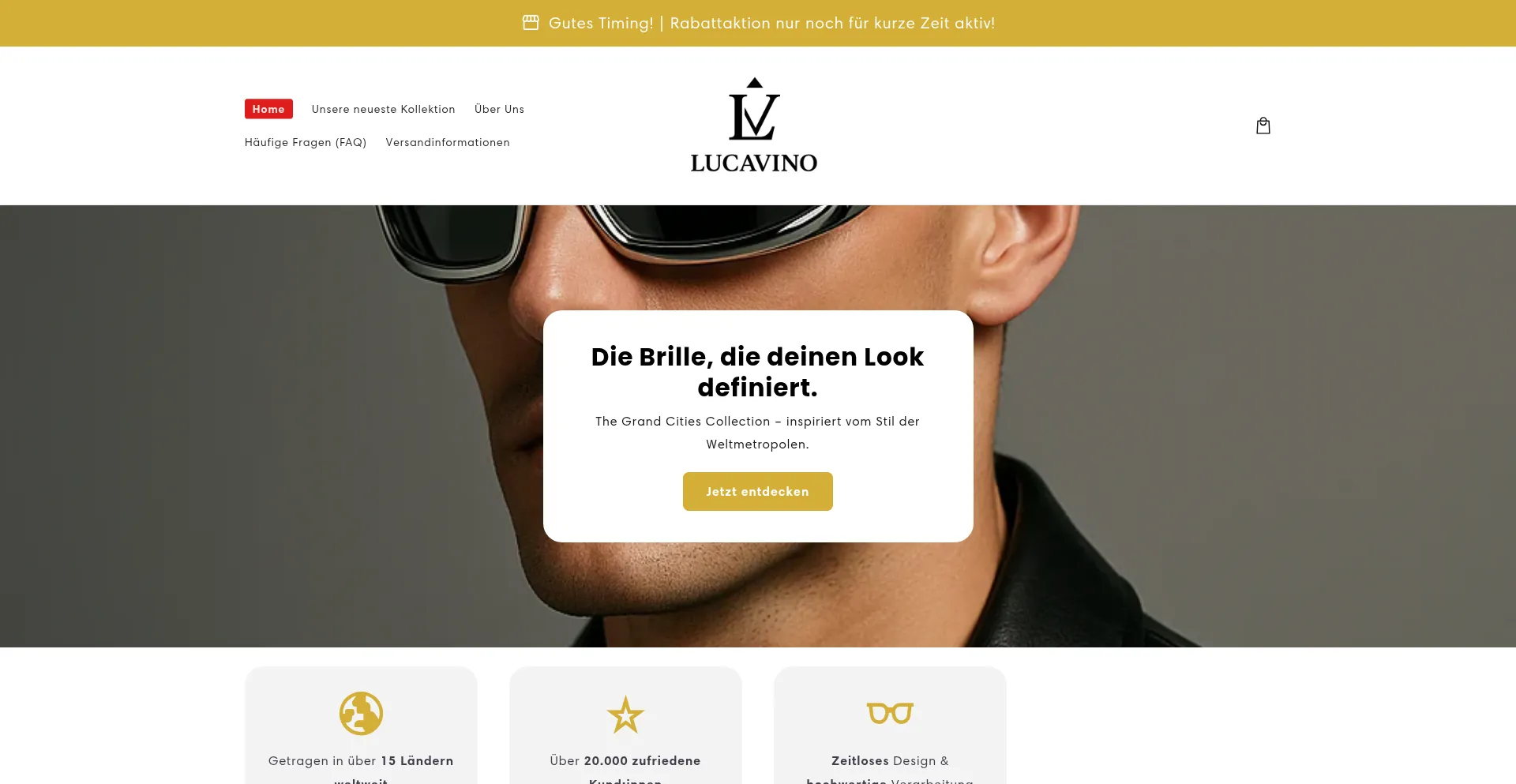 Website screenshot of Lucavino.de