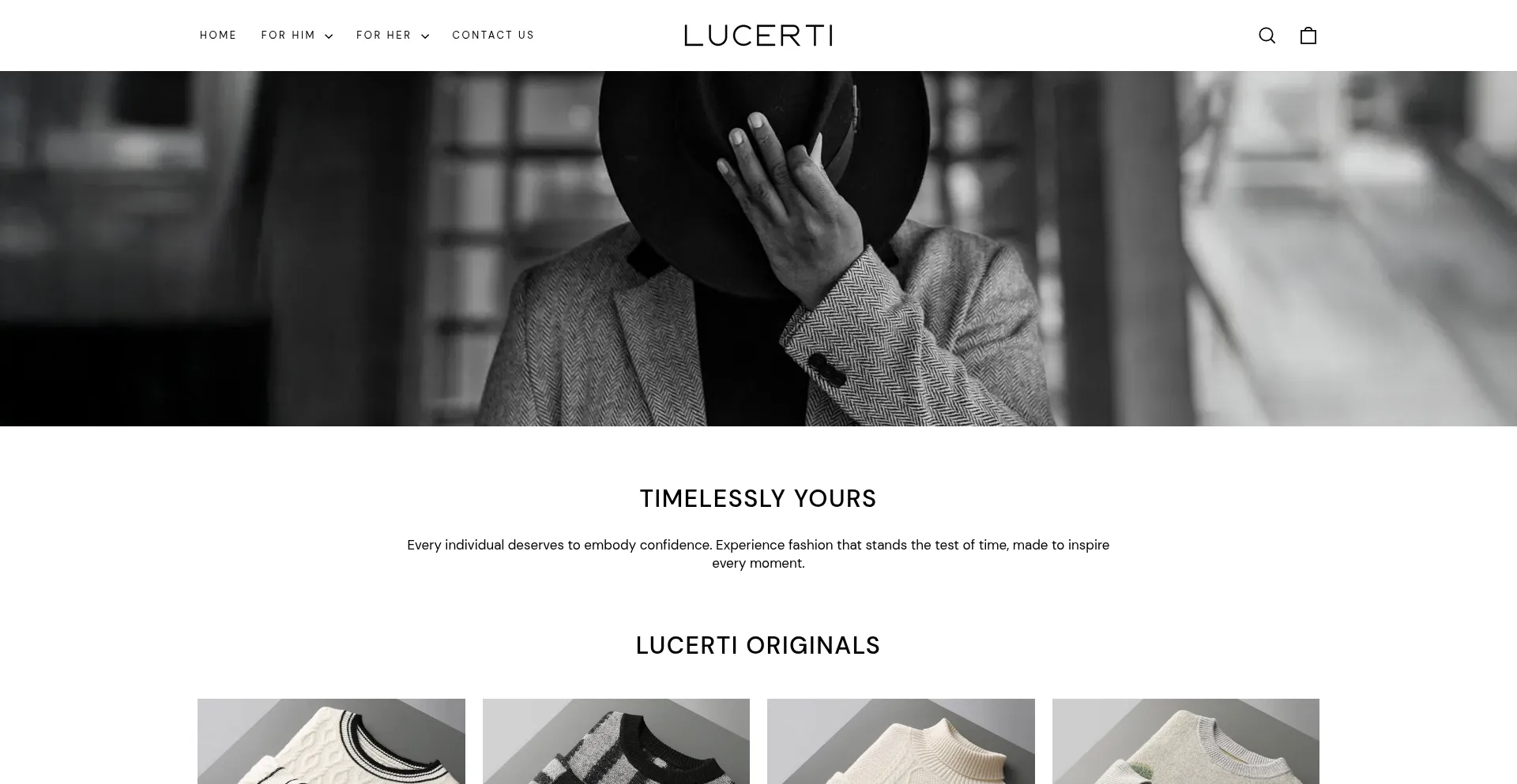 Website screenshot of Lucerti.com
