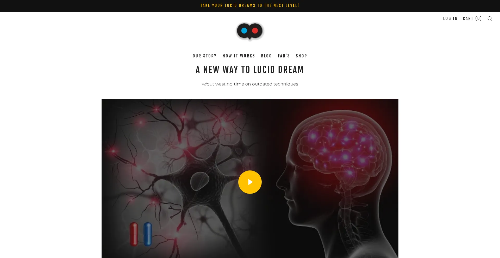 Website screenshot of Luciddreamleaf.com