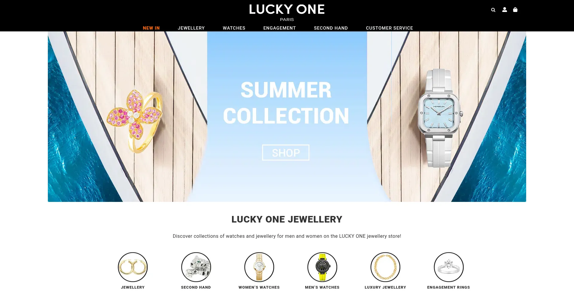 Website screenshot of Lucky-one.co.uk