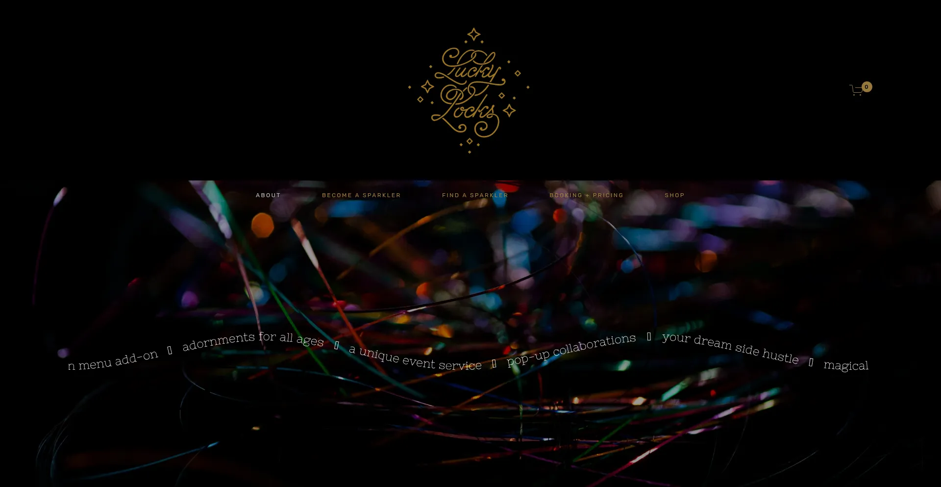 Website screenshot of Luckylocks.co