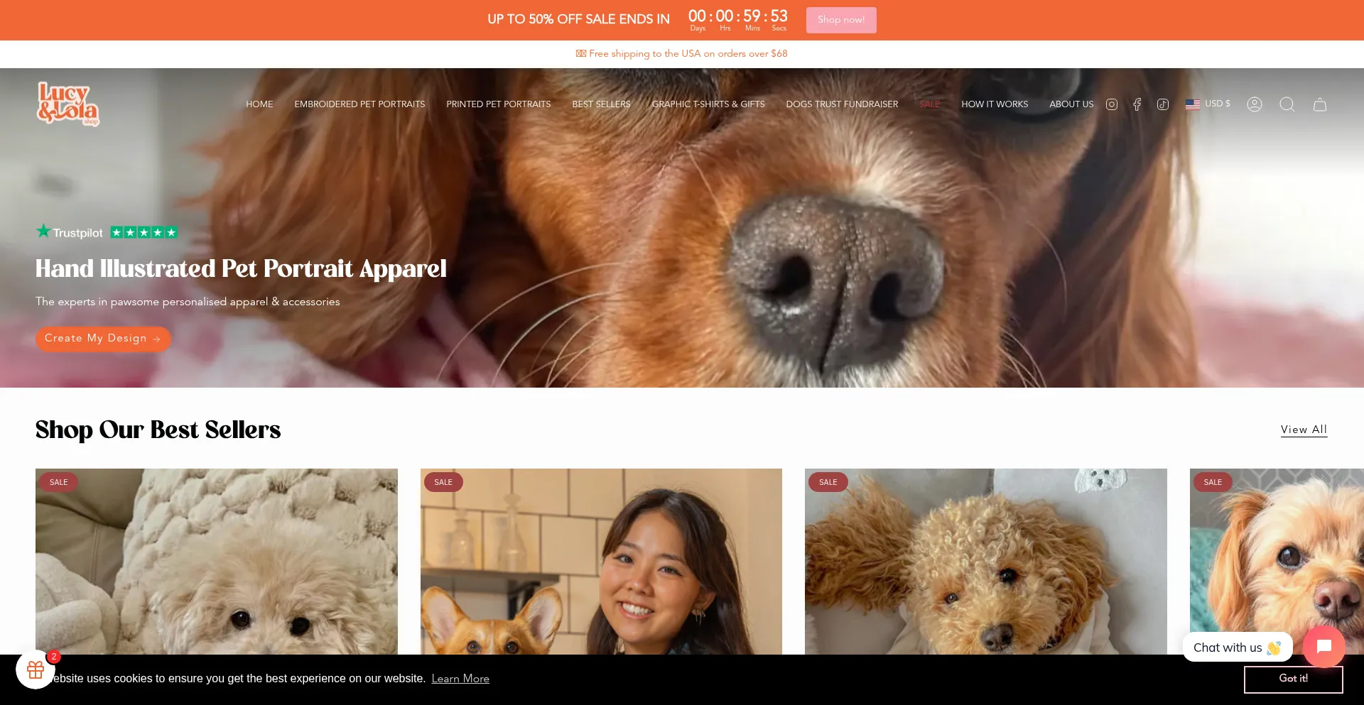 Website screenshot of Lucyandlolashop.com