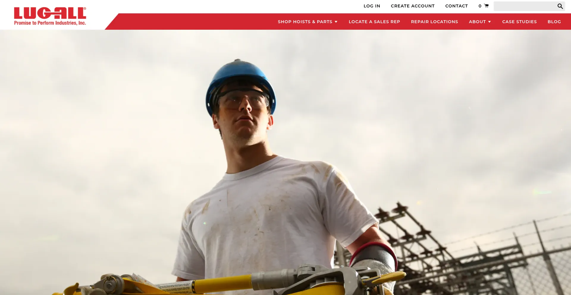 Website screenshot of Lug-all.com