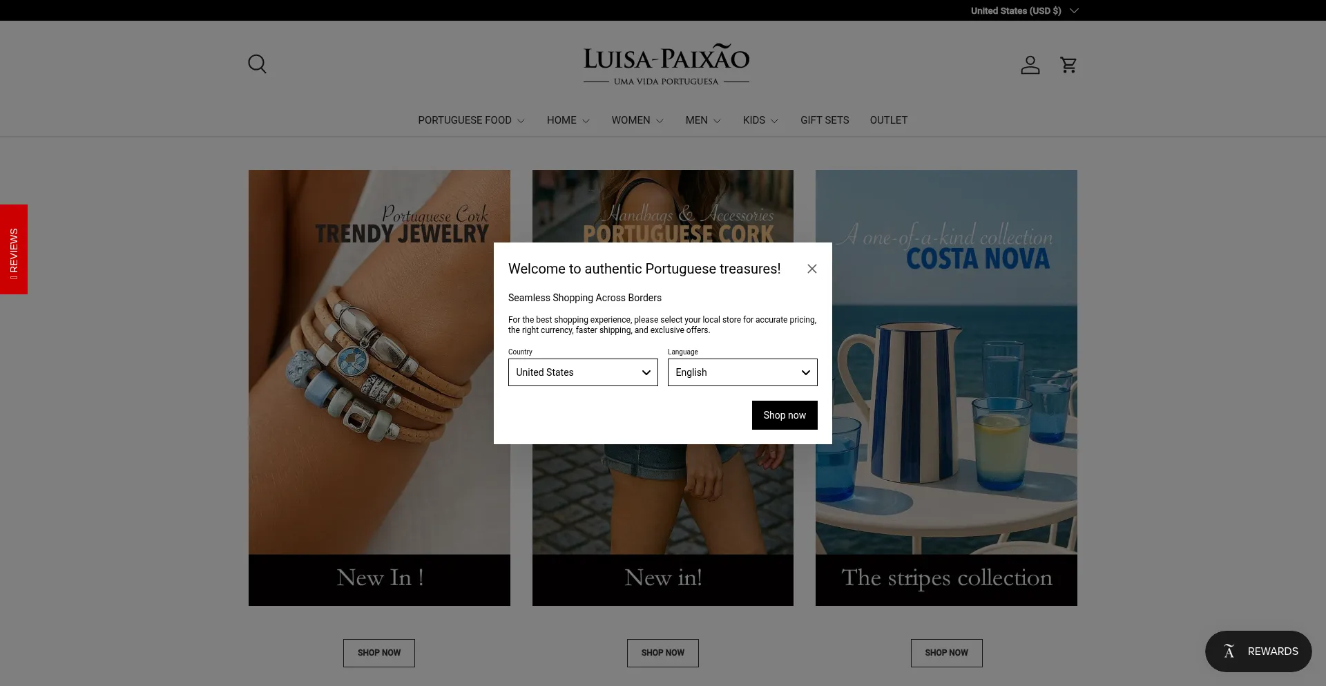 Website screenshot of Luisa-paixao.us