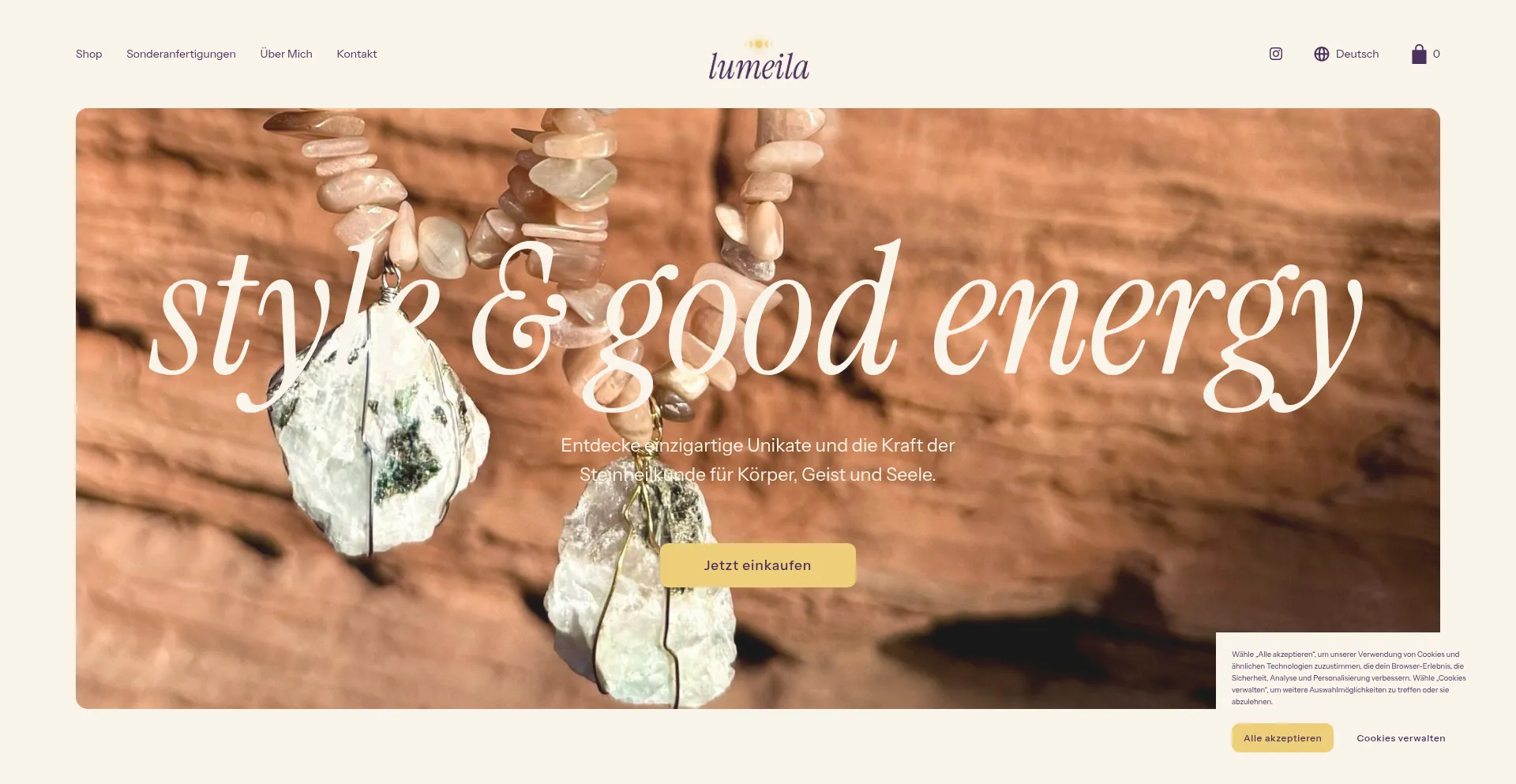 Website screenshot of Lumeila.de
