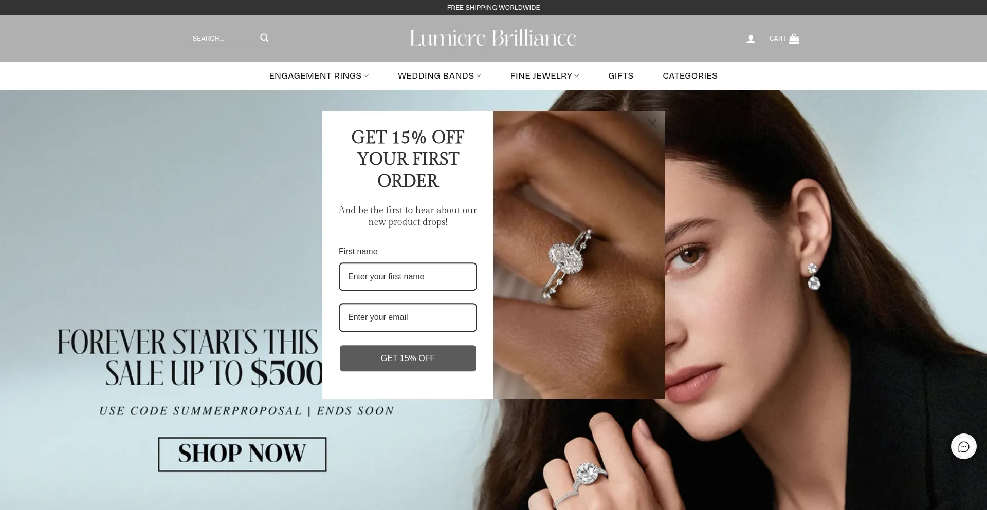 Website screenshot of Lumierebrilliance.com