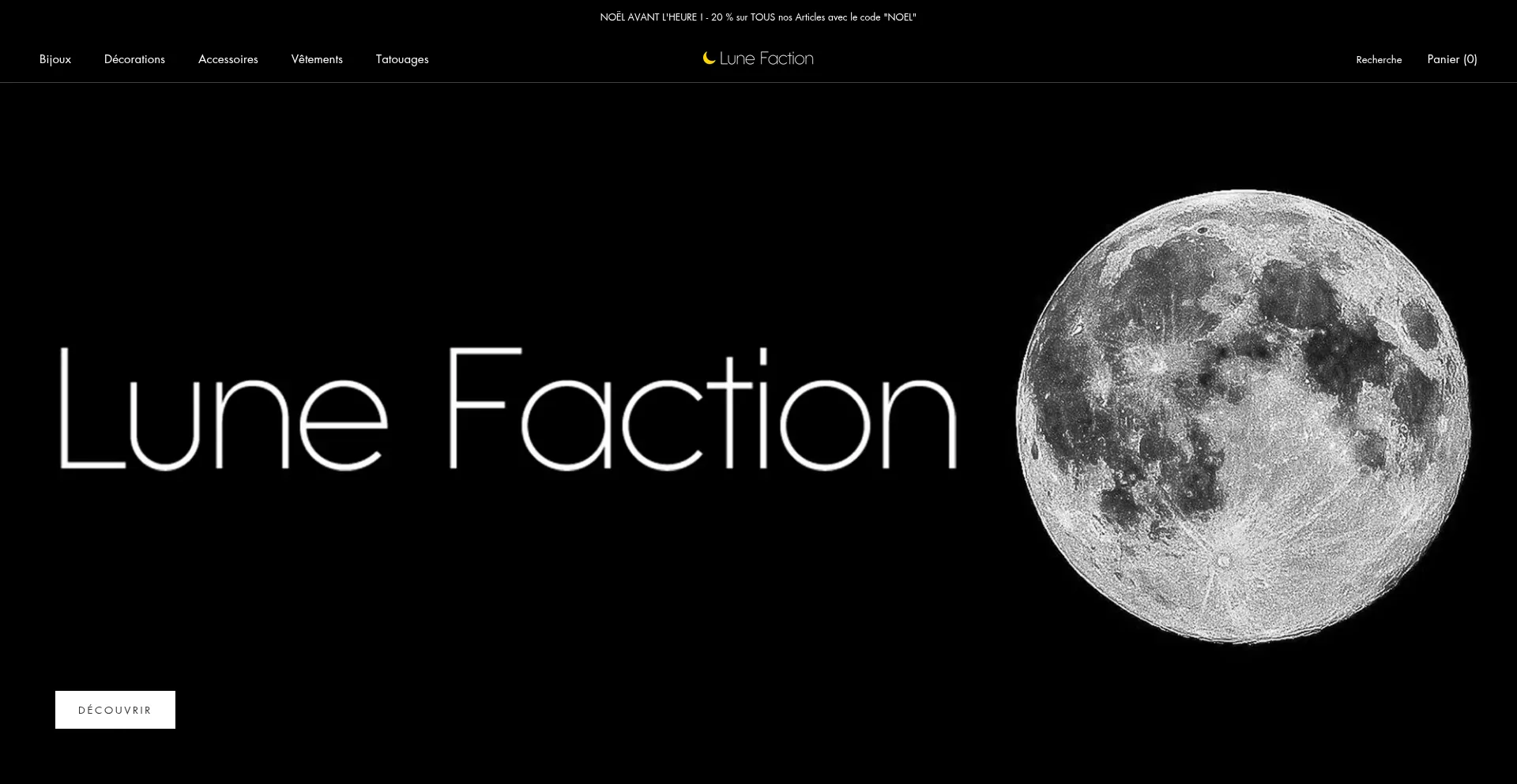 Website screenshot of Lune-faction.com