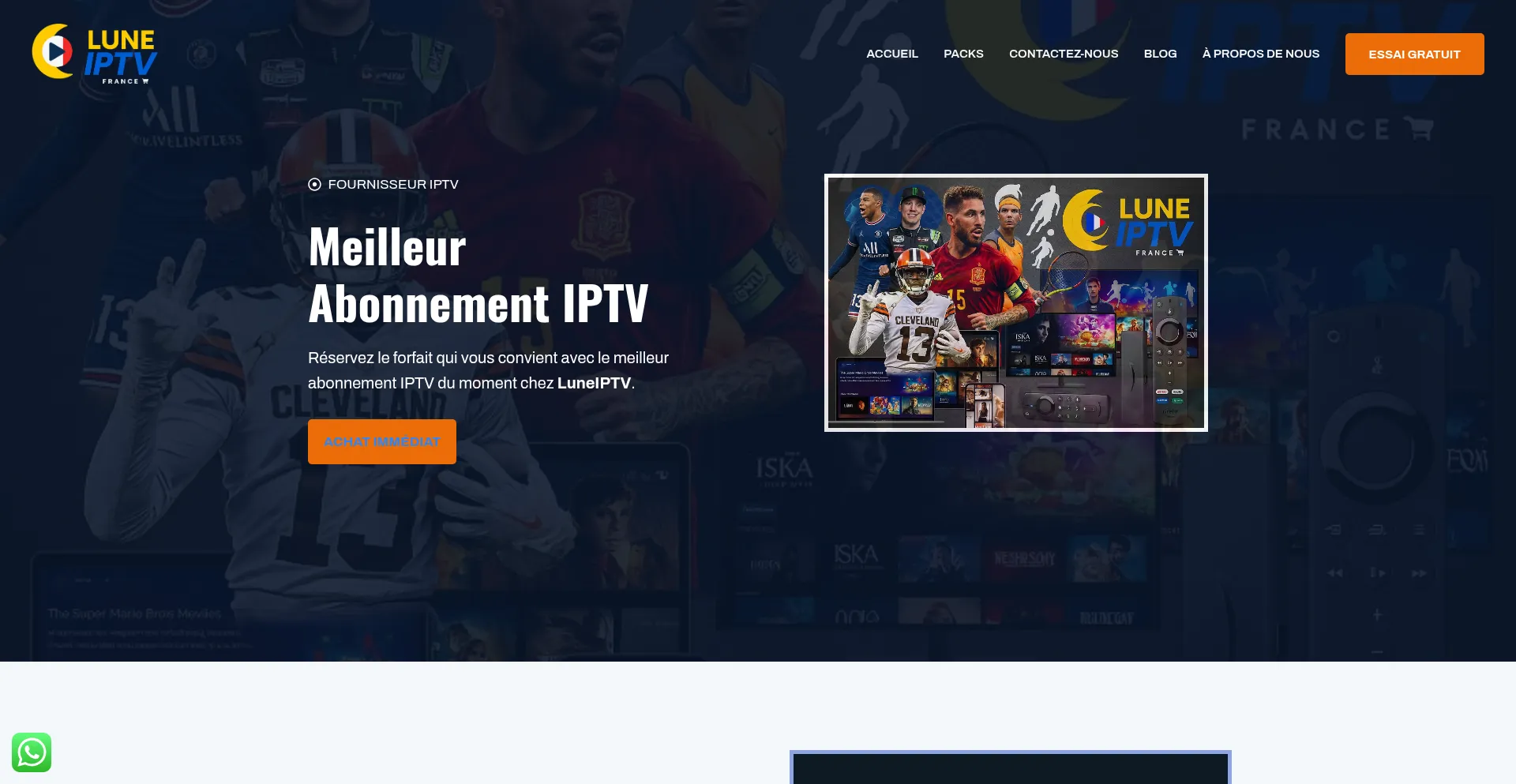 Website screenshot of Luneiptv.com