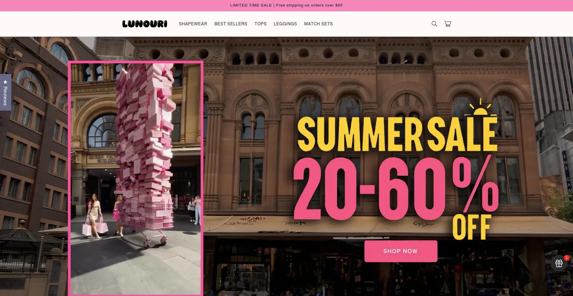 Website screenshot of Lunouri.com