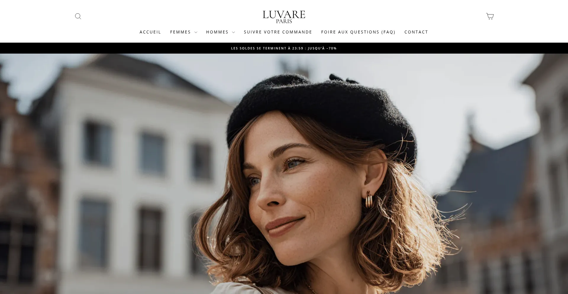 Website screenshot of Luvare-paris.fr
