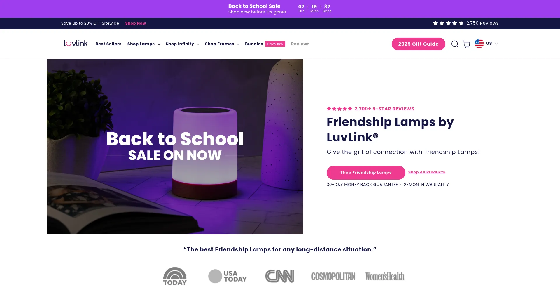 Website screenshot of Luvlink.com