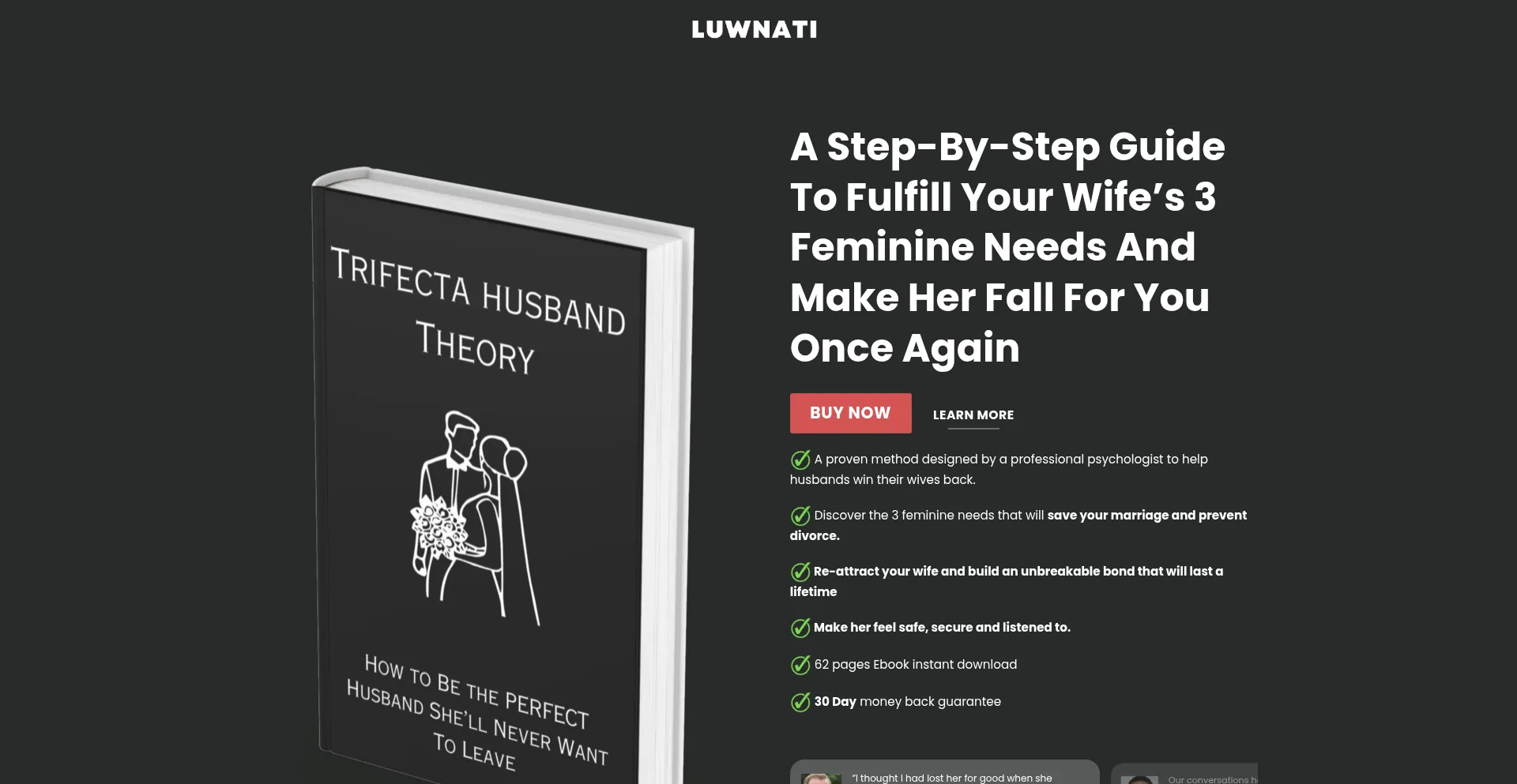 Website screenshot of Luwnatii.com