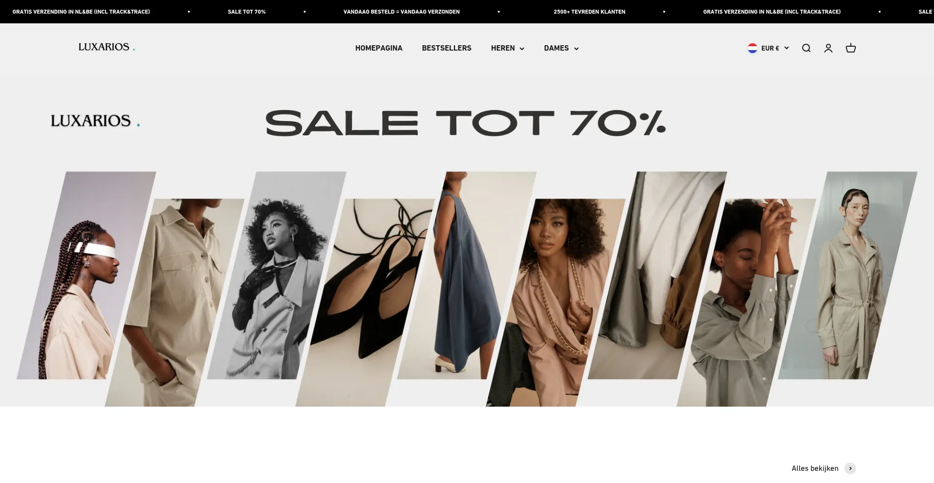 Website screenshot of Luxarios.nl