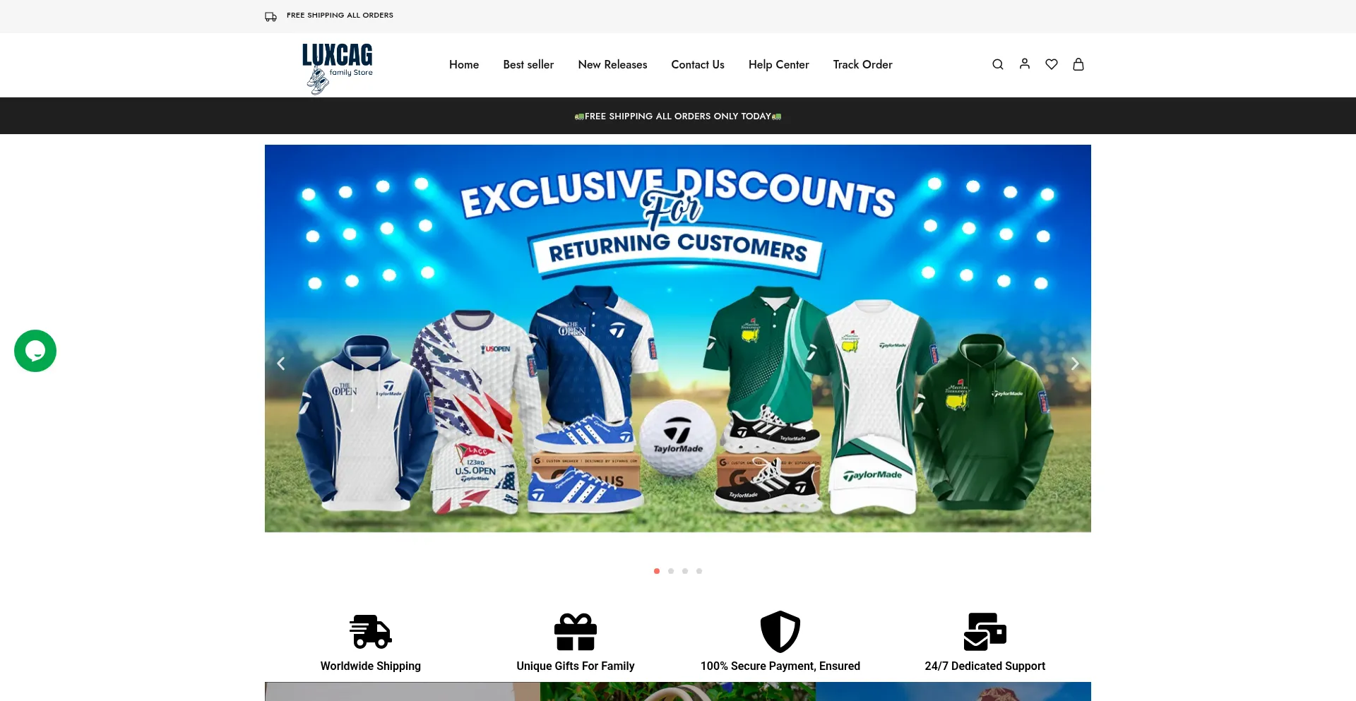 Website screenshot of Luxcag.com